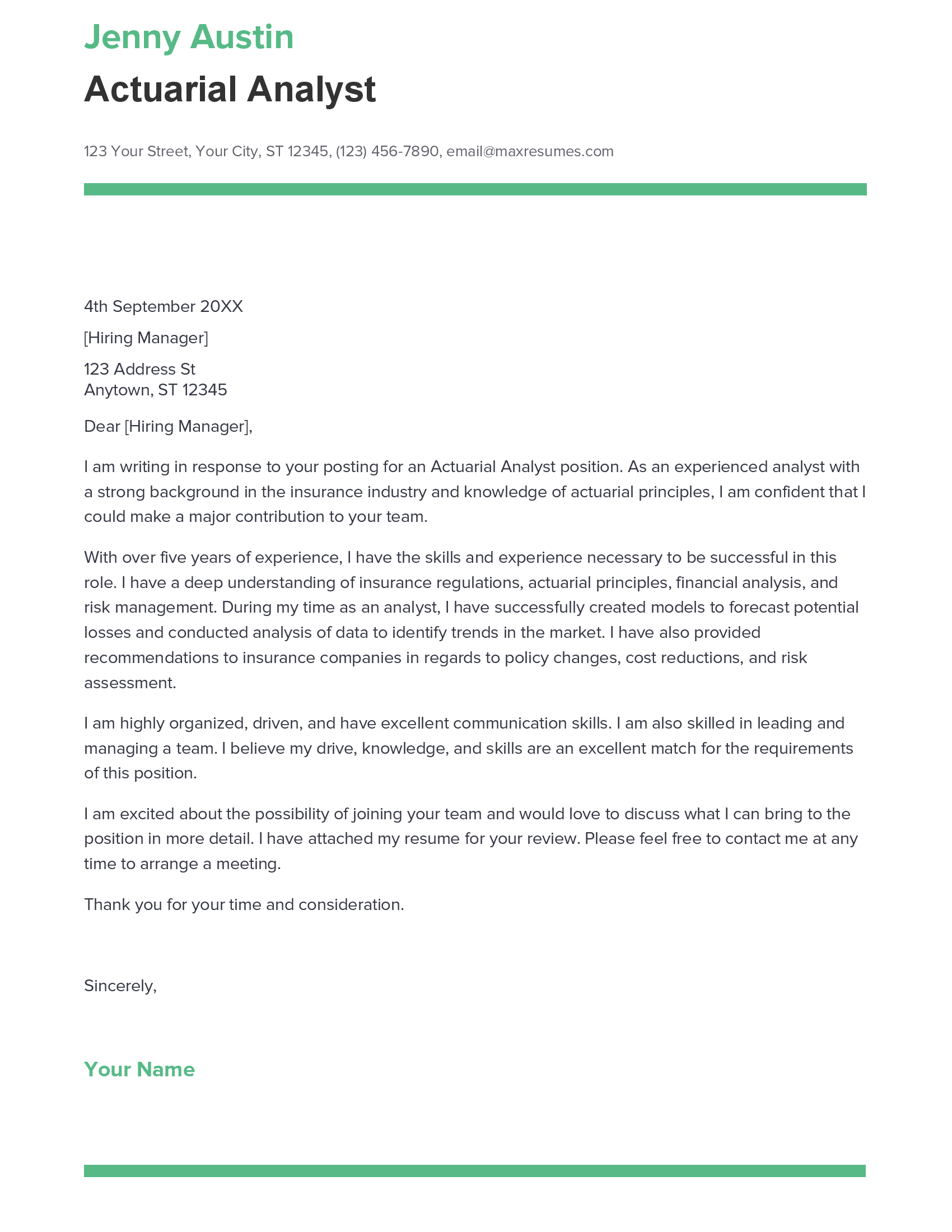 account assistant cover letter sample