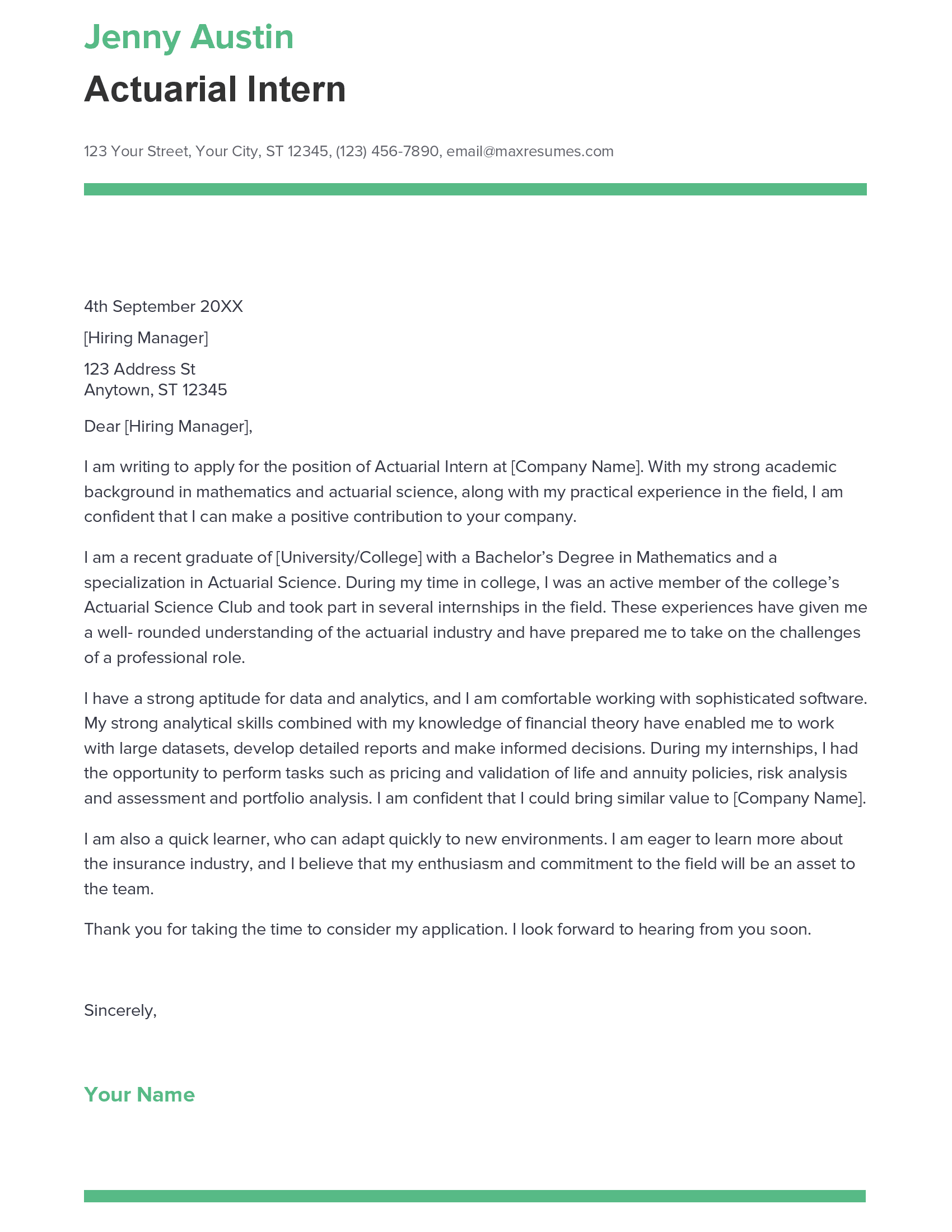 account assistant cover letter sample