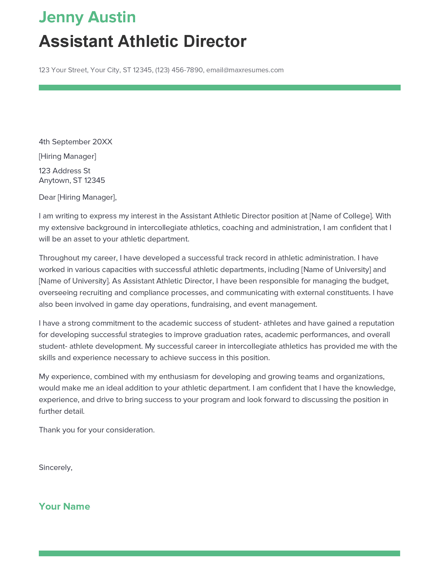 account assistant cover letter sample