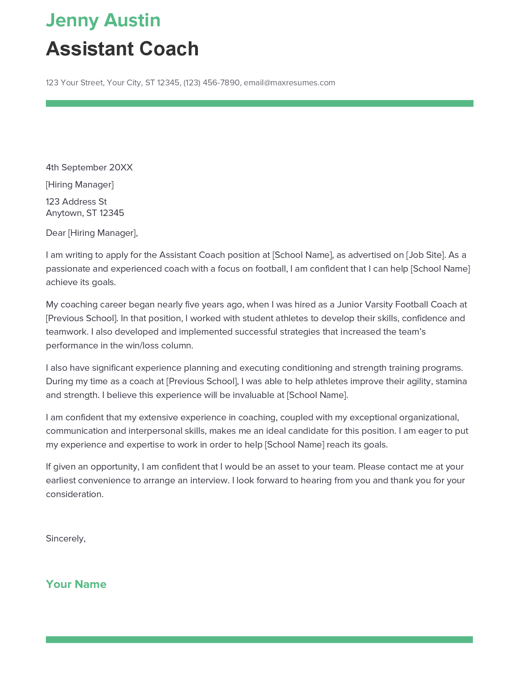 account assistant cover letter sample