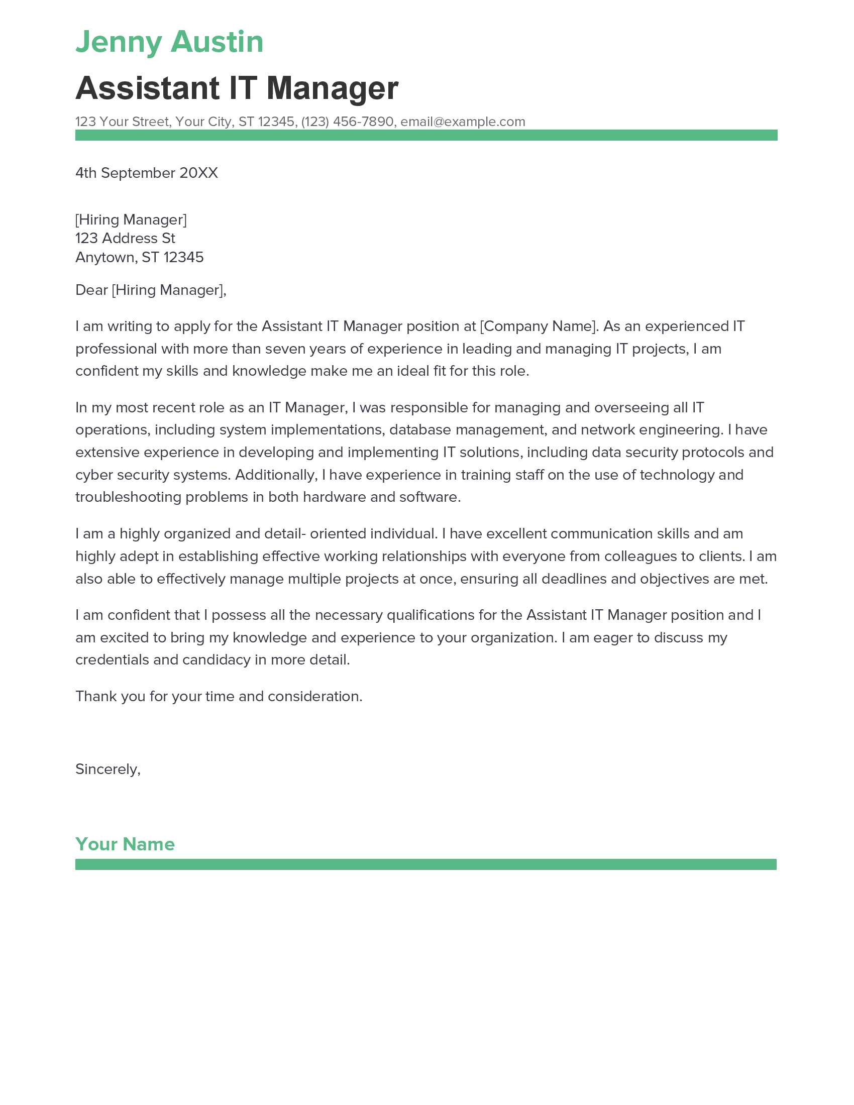account assistant cover letter sample