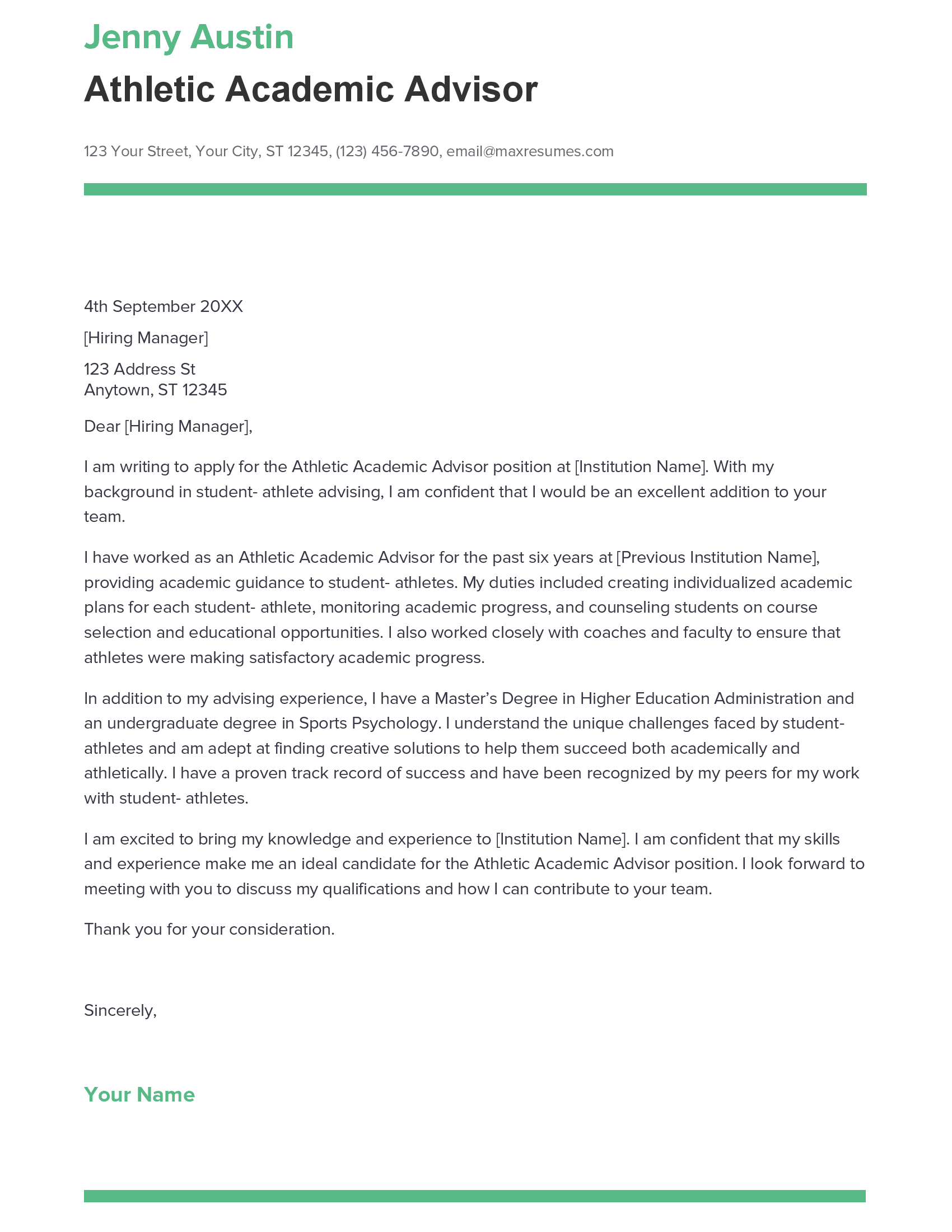 account assistant cover letter sample