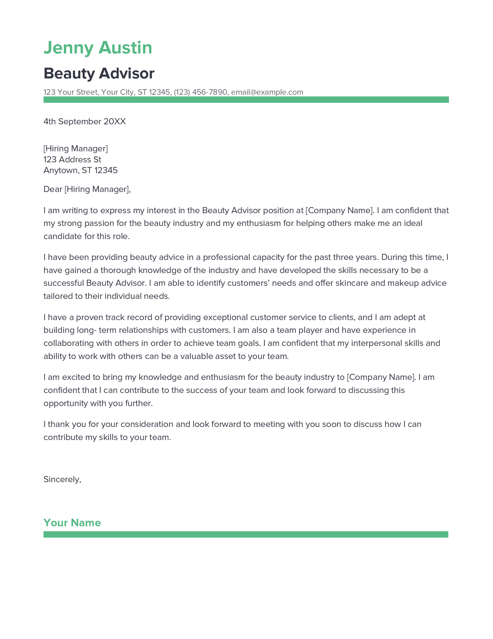account assistant cover letter sample
