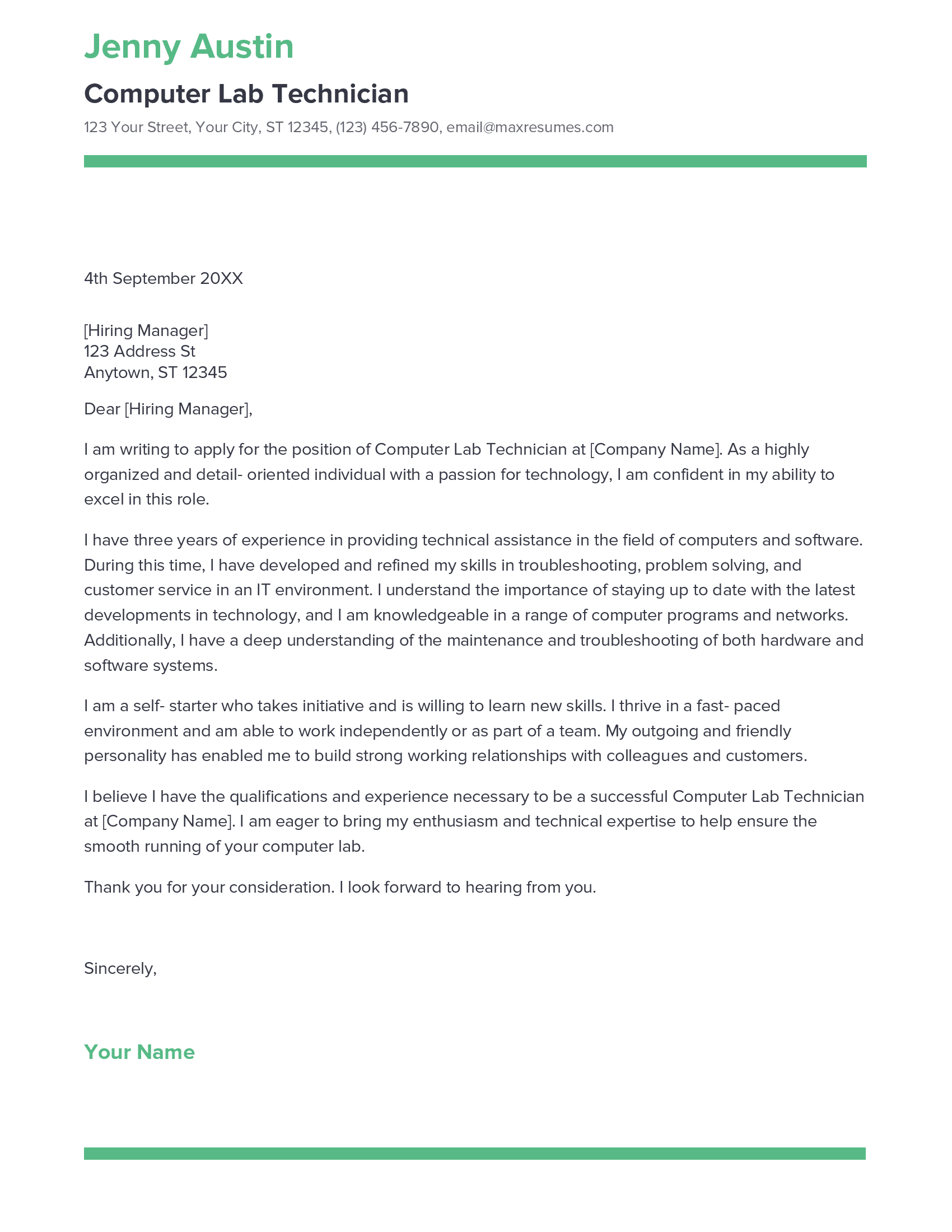 account assistant cover letter sample