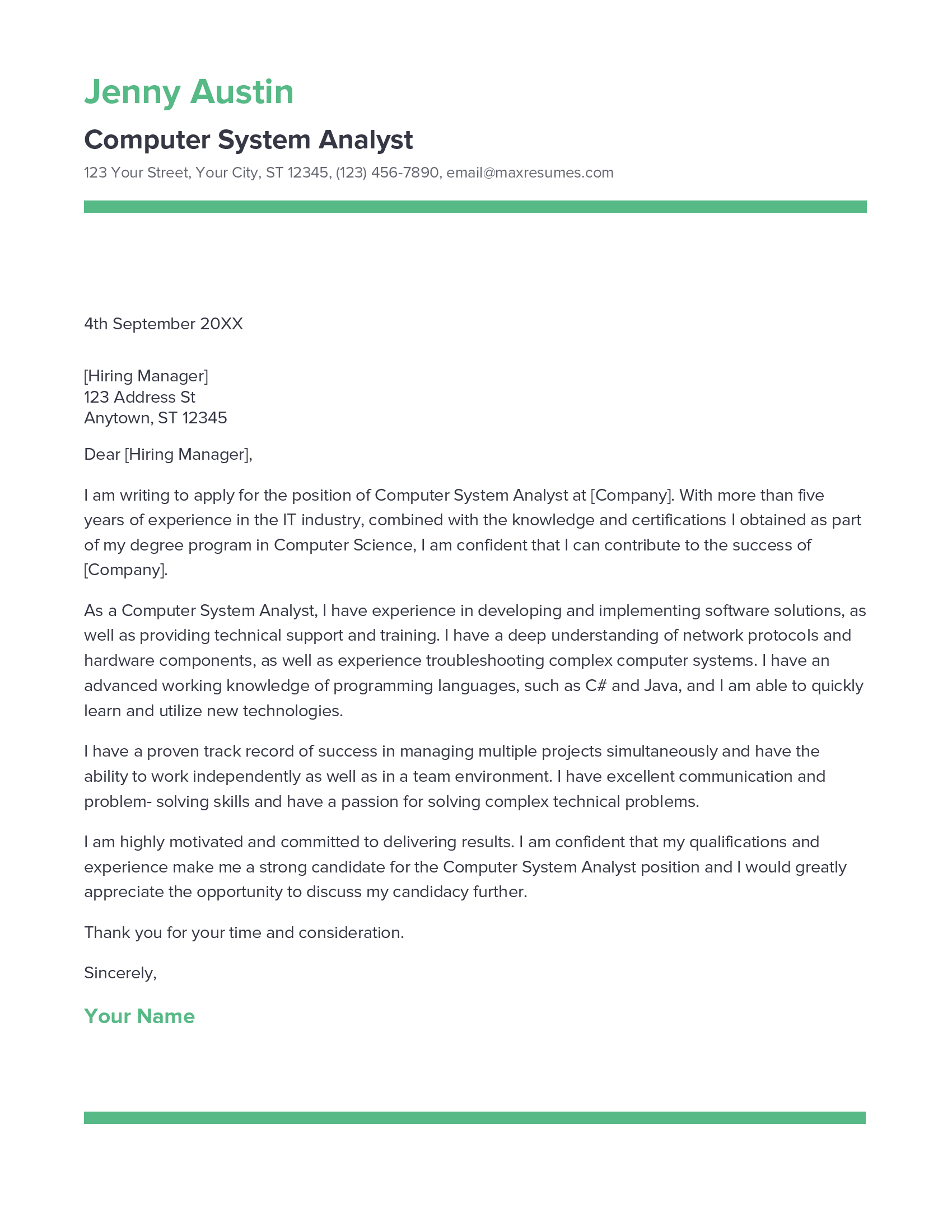 account assistant cover letter sample