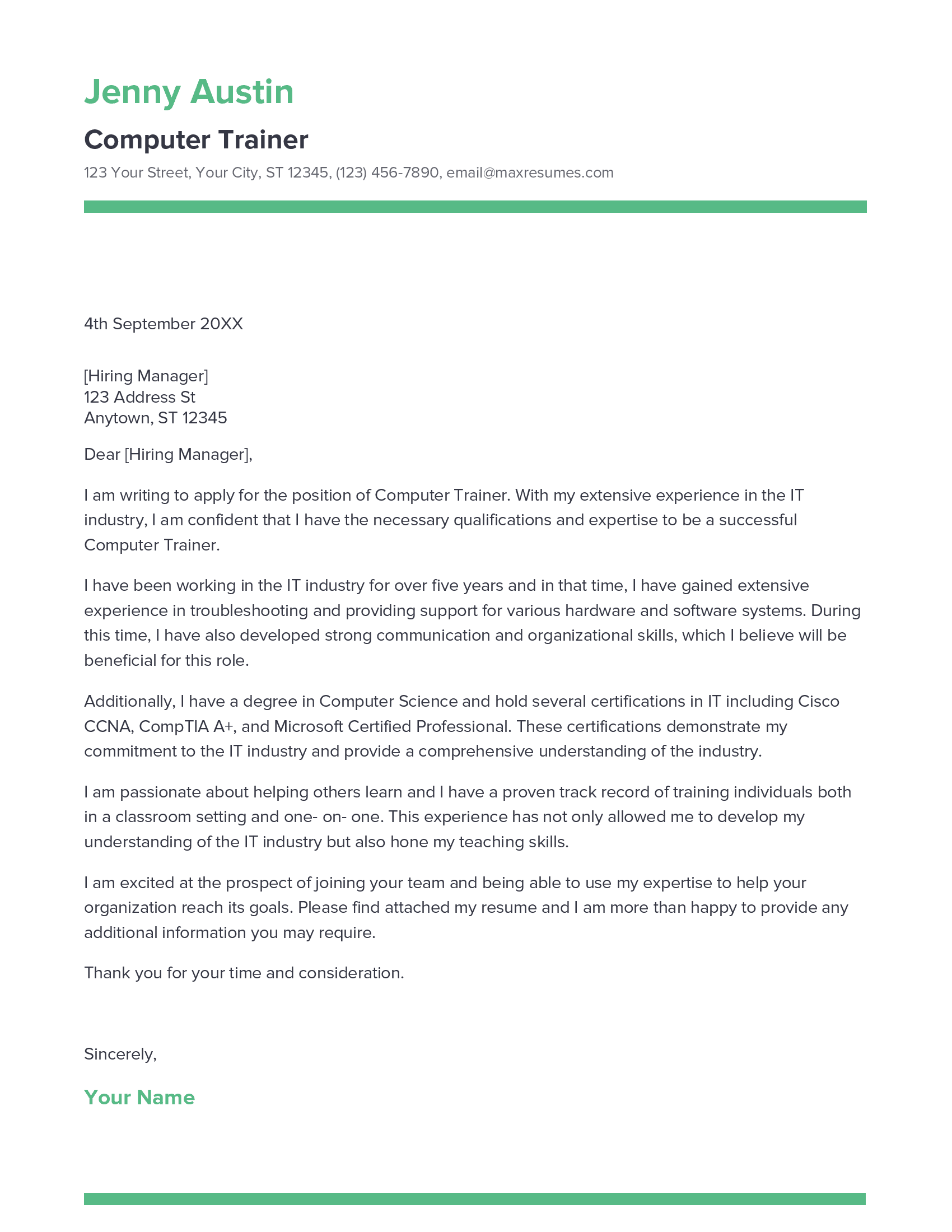 account assistant cover letter sample