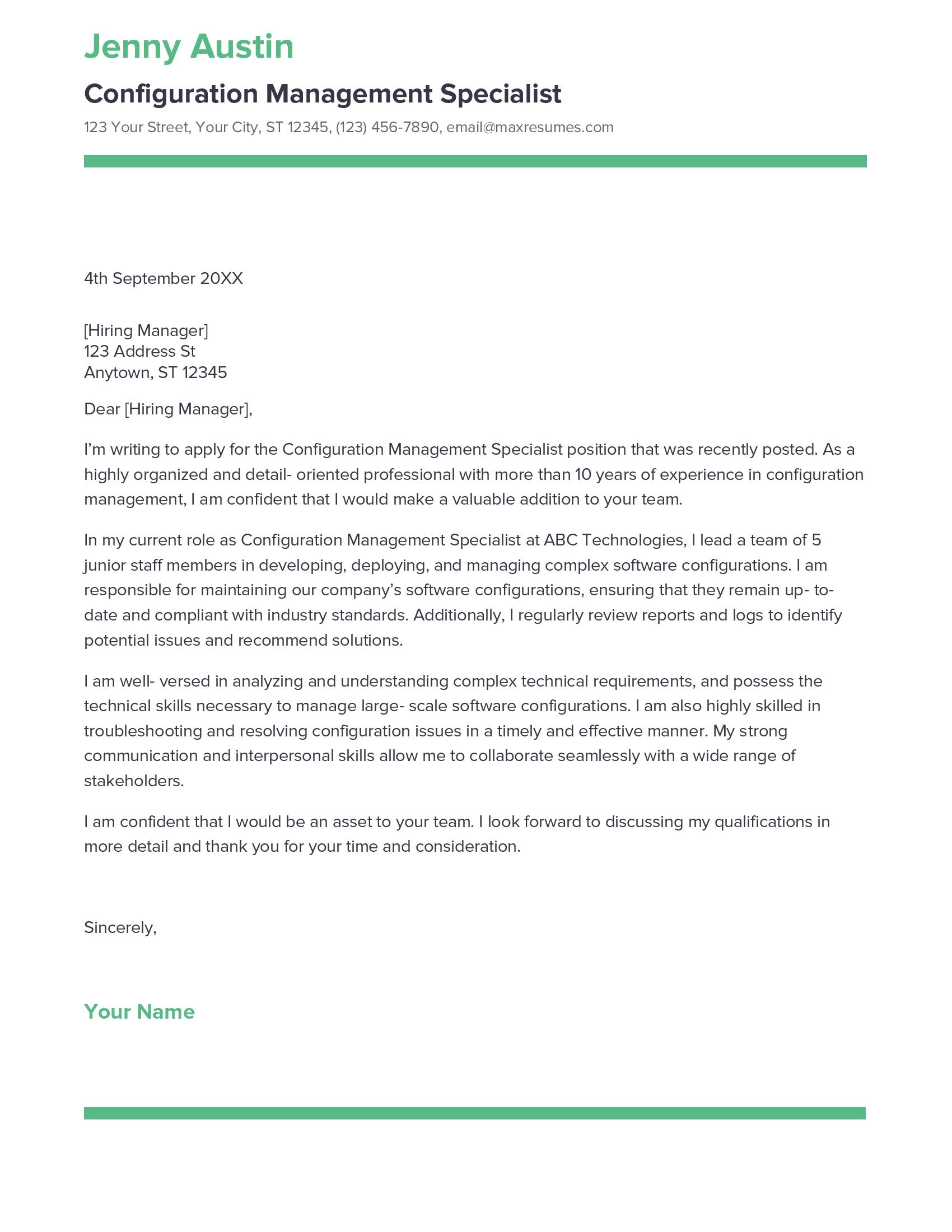 account assistant cover letter sample