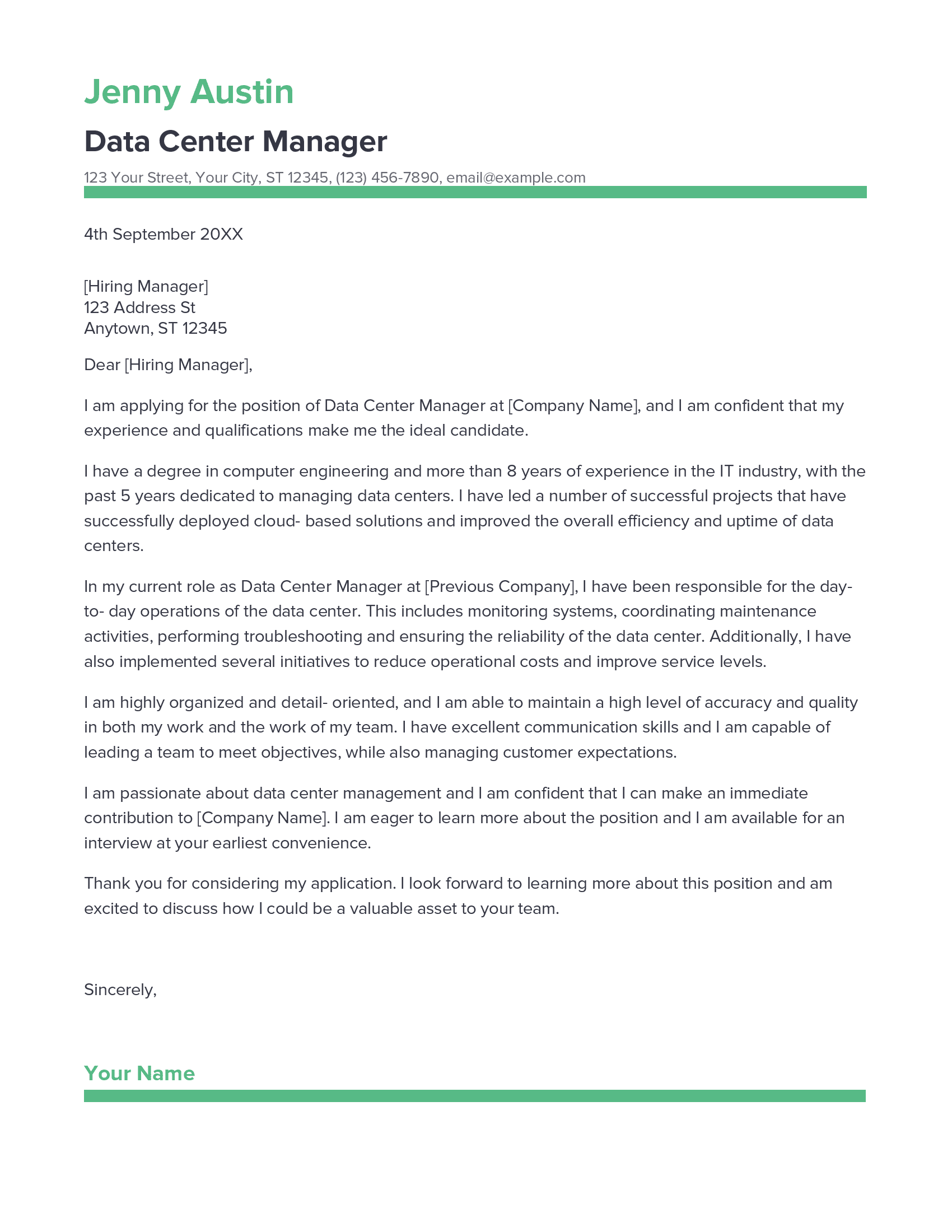 account assistant cover letter sample