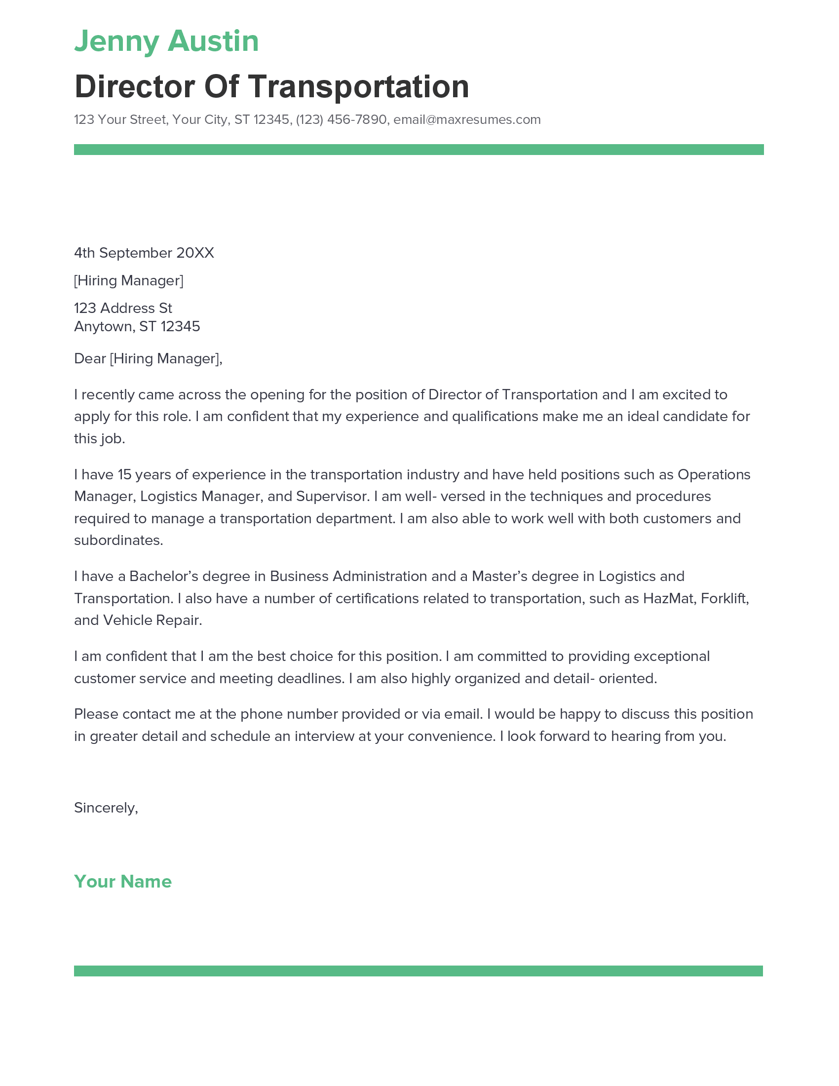 account assistant cover letter sample