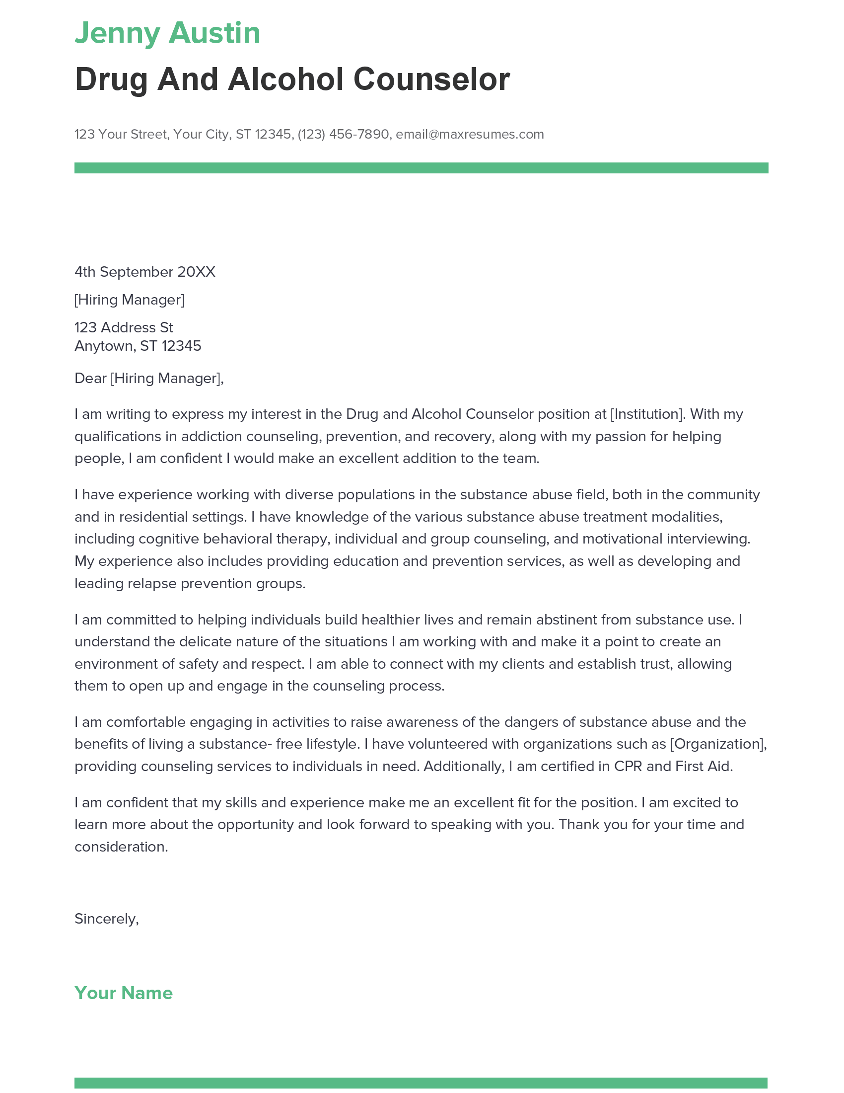 account assistant cover letter sample