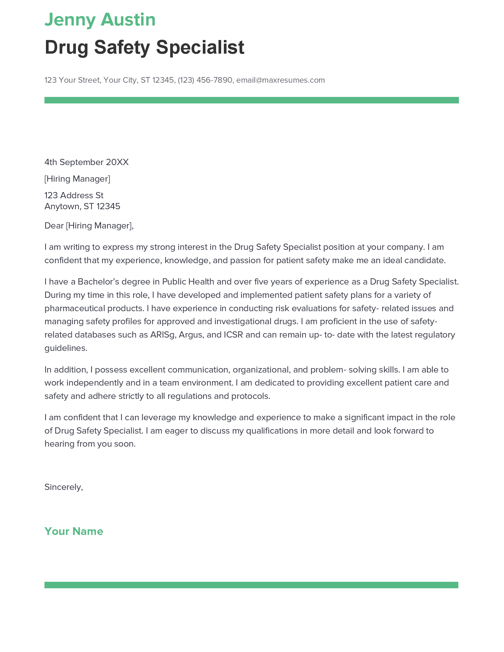 account assistant cover letter sample