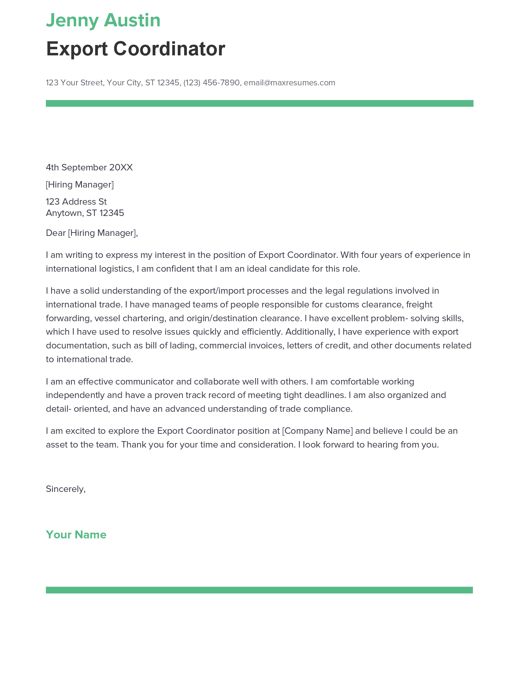 account assistant cover letter sample