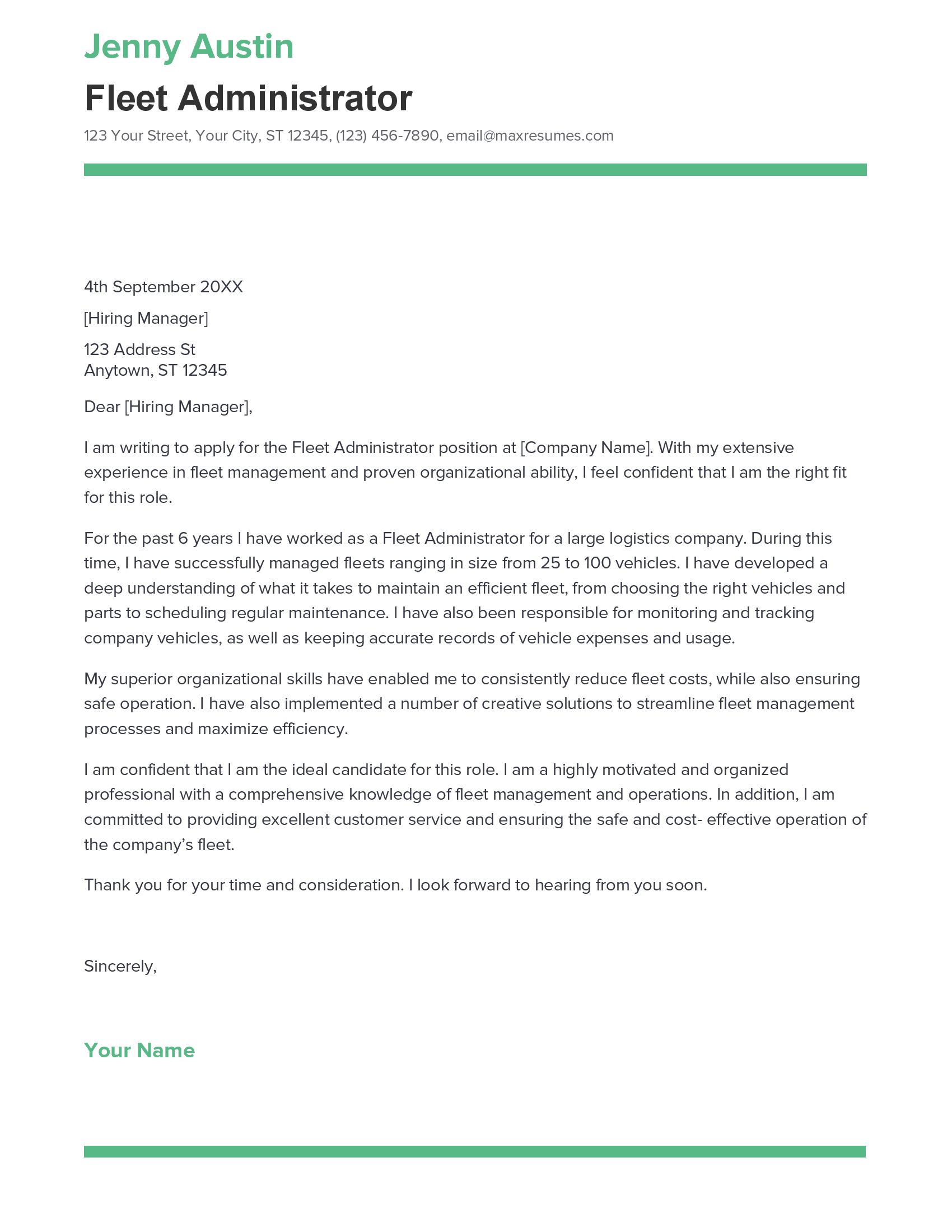 account assistant cover letter sample
