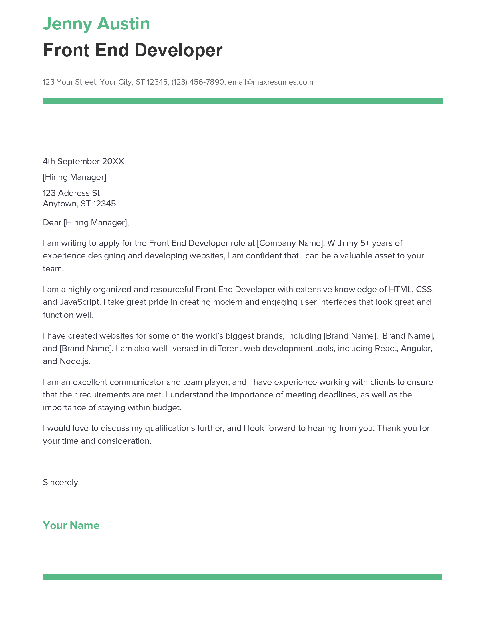 account assistant cover letter sample
