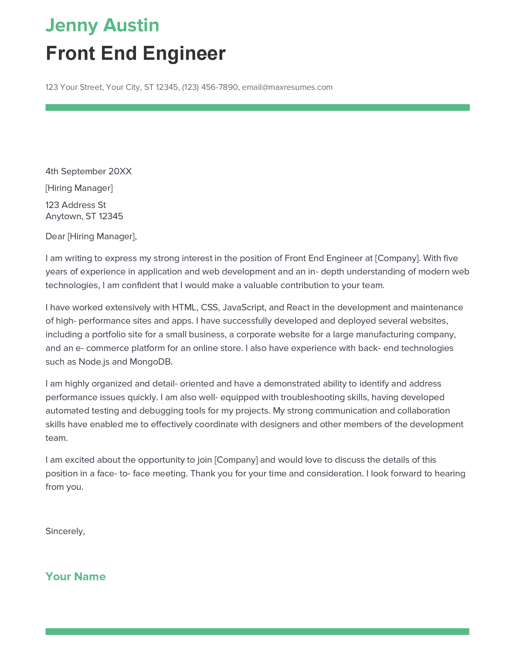 account assistant cover letter sample
