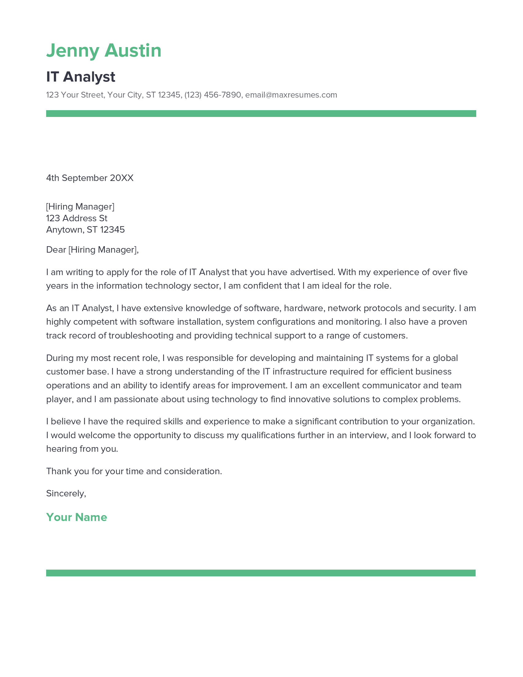 account assistant cover letter sample