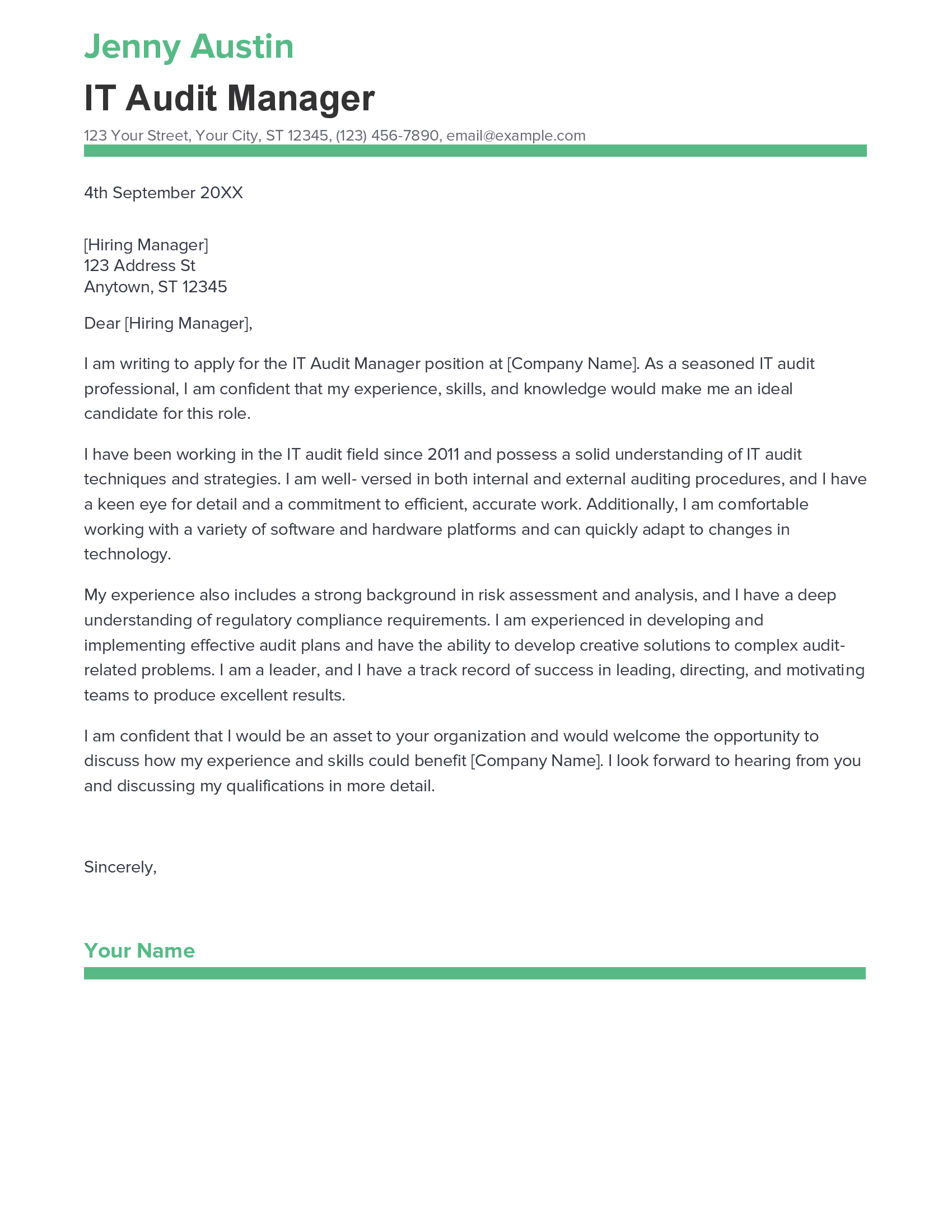 account assistant cover letter sample
