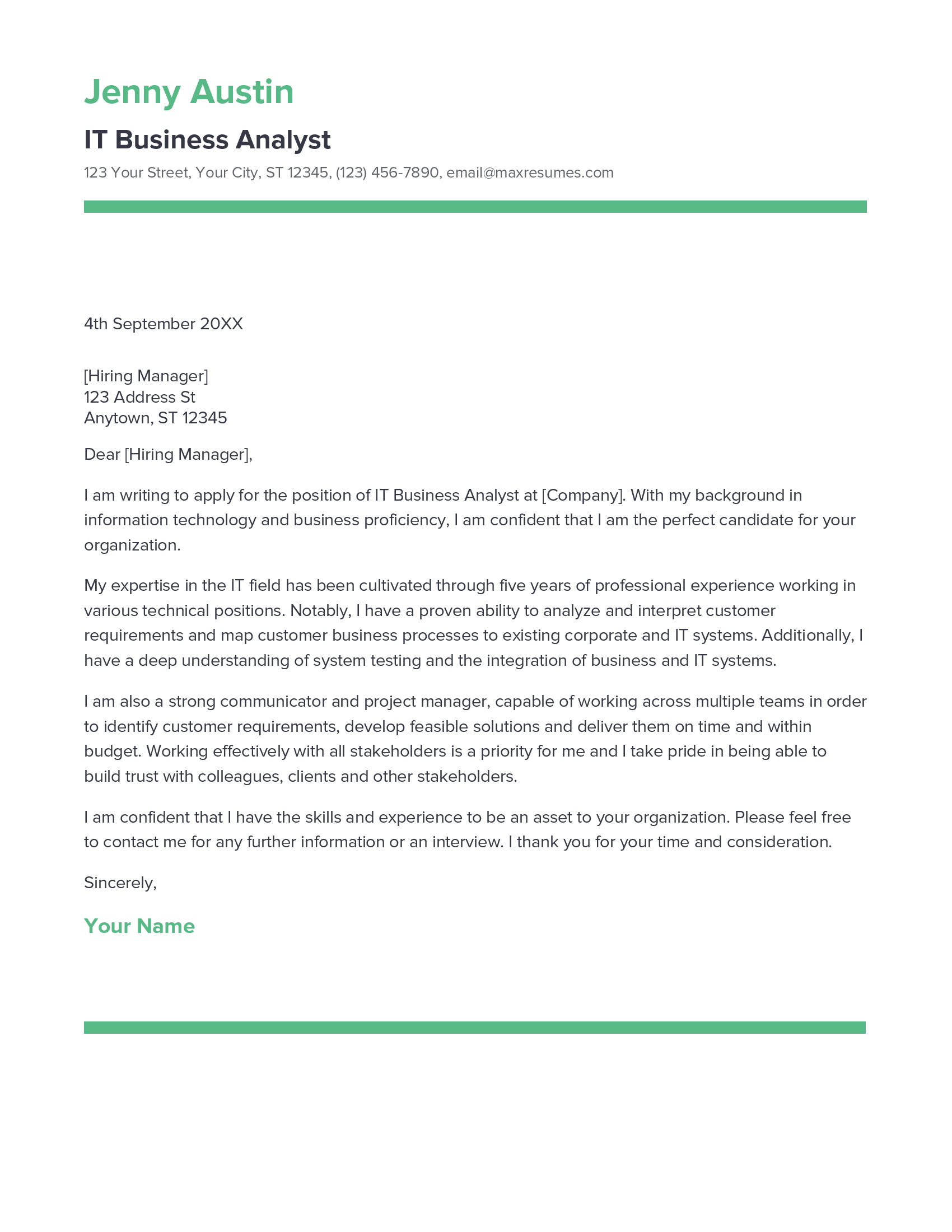 account assistant cover letter sample