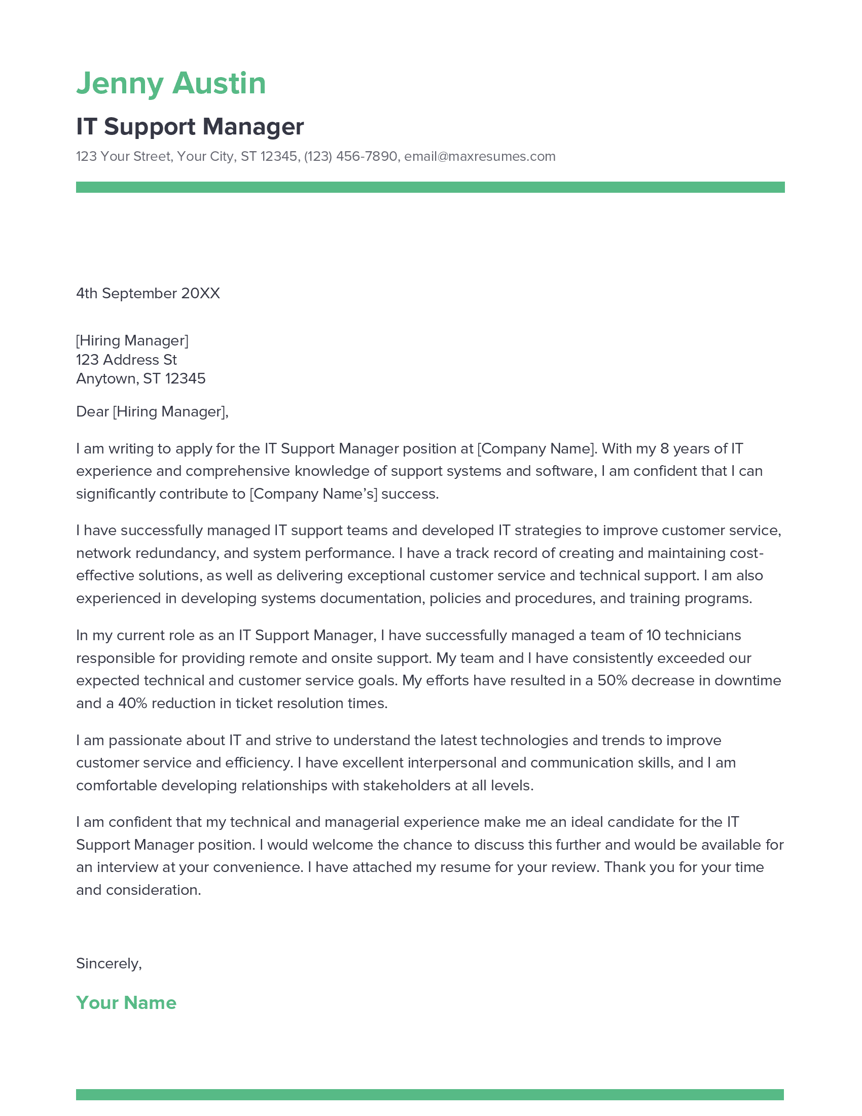 account assistant cover letter sample