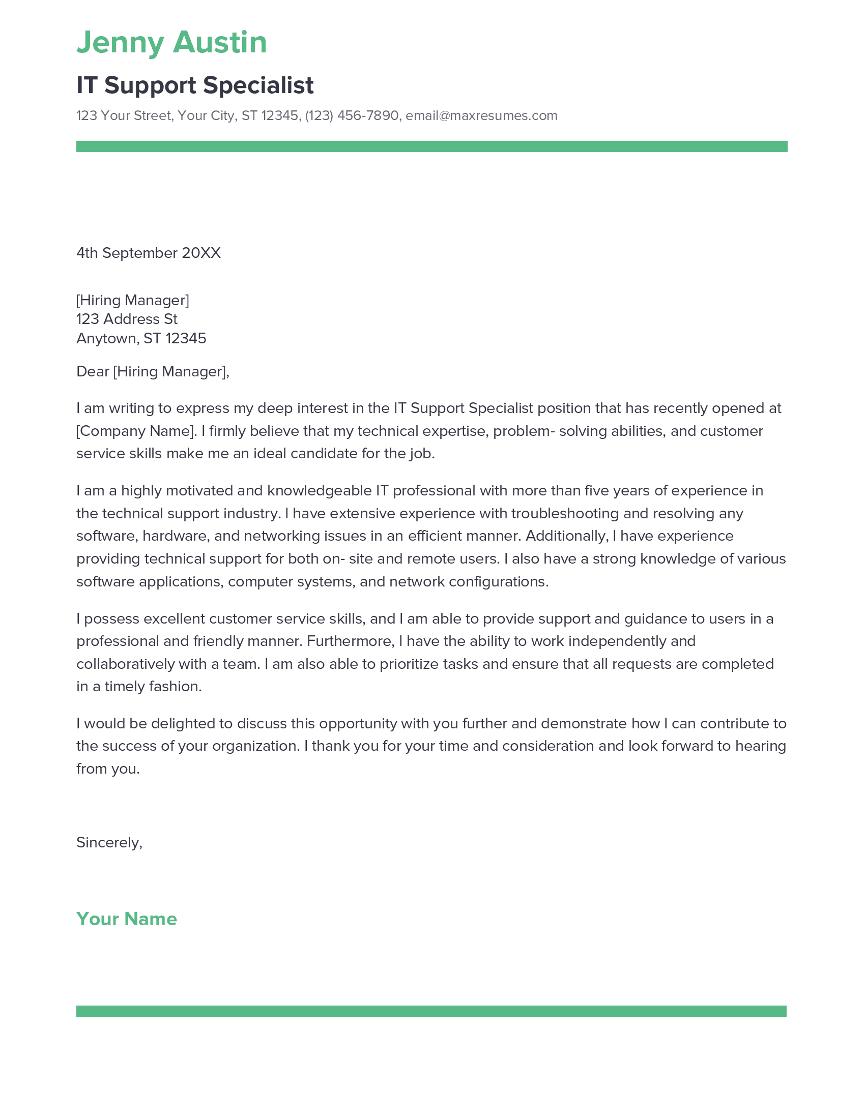 account assistant cover letter sample