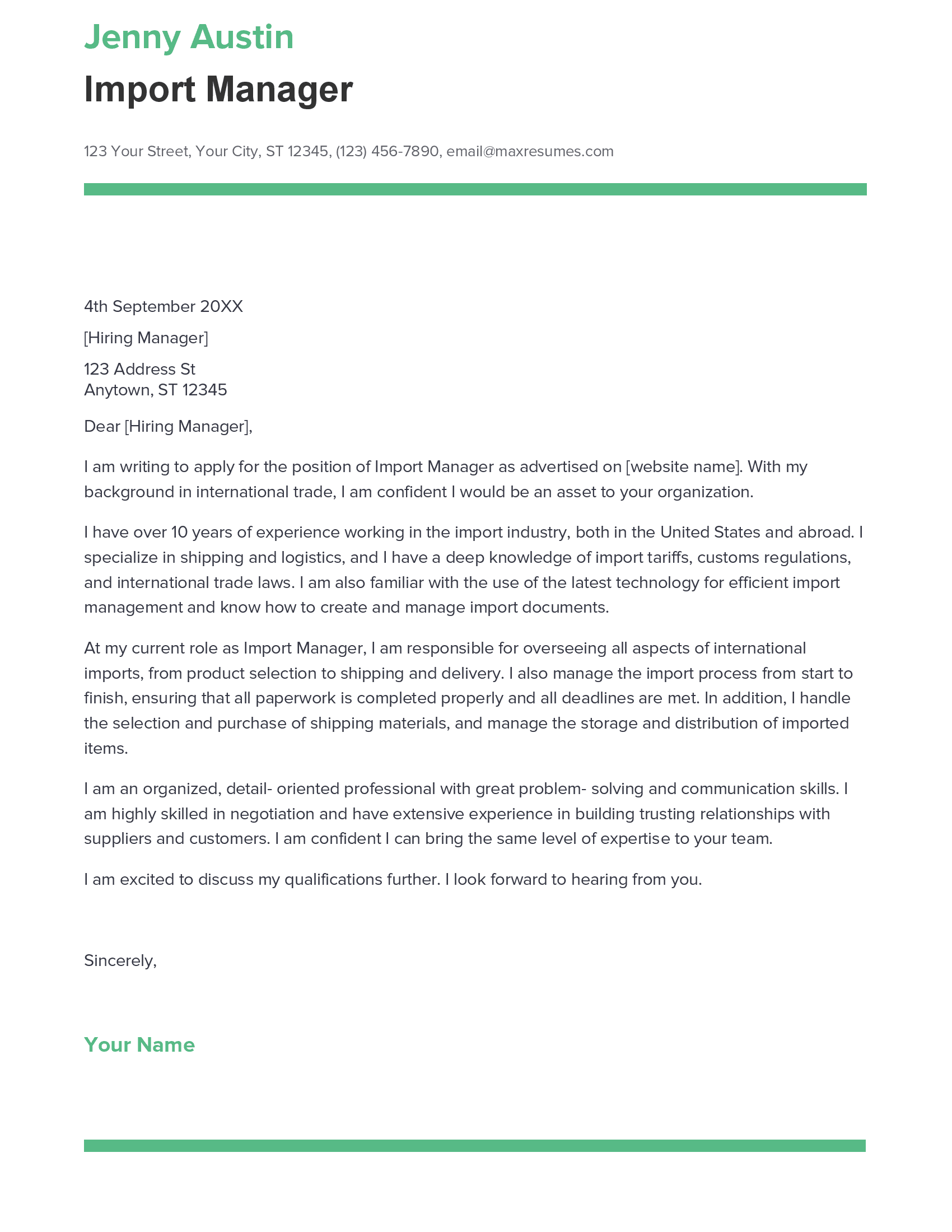 account assistant cover letter sample