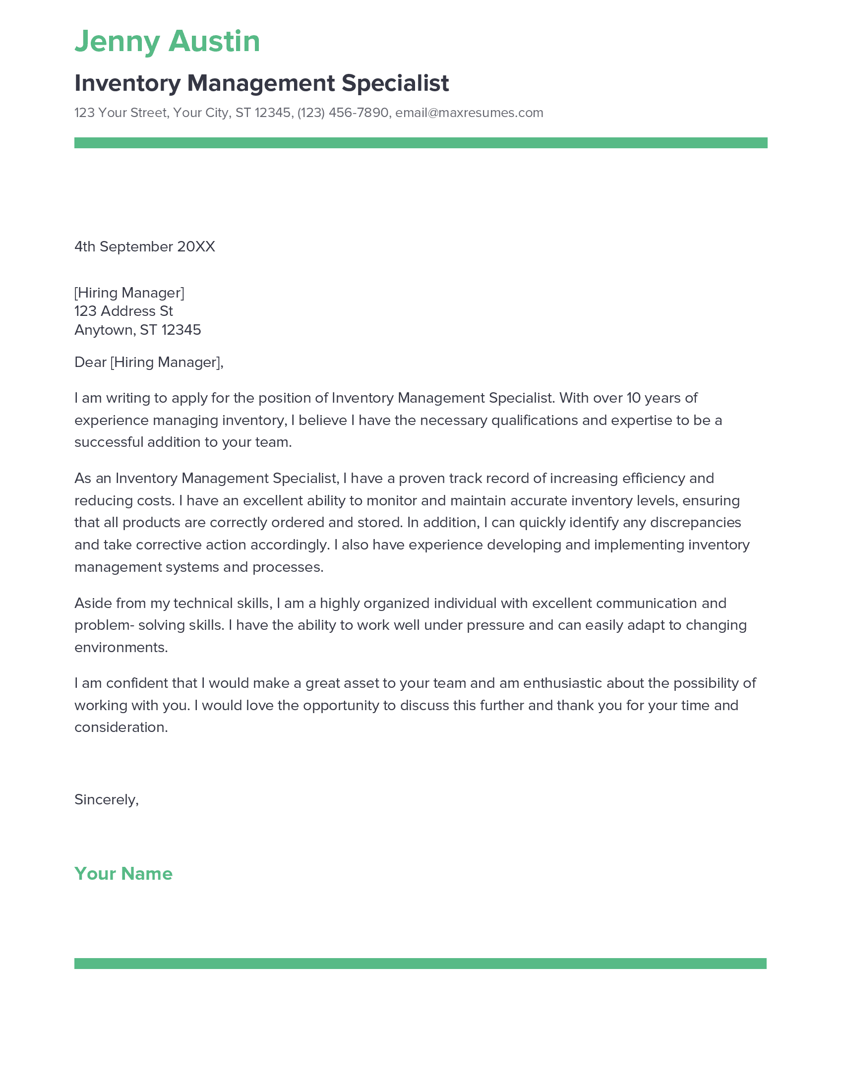 account assistant cover letter sample