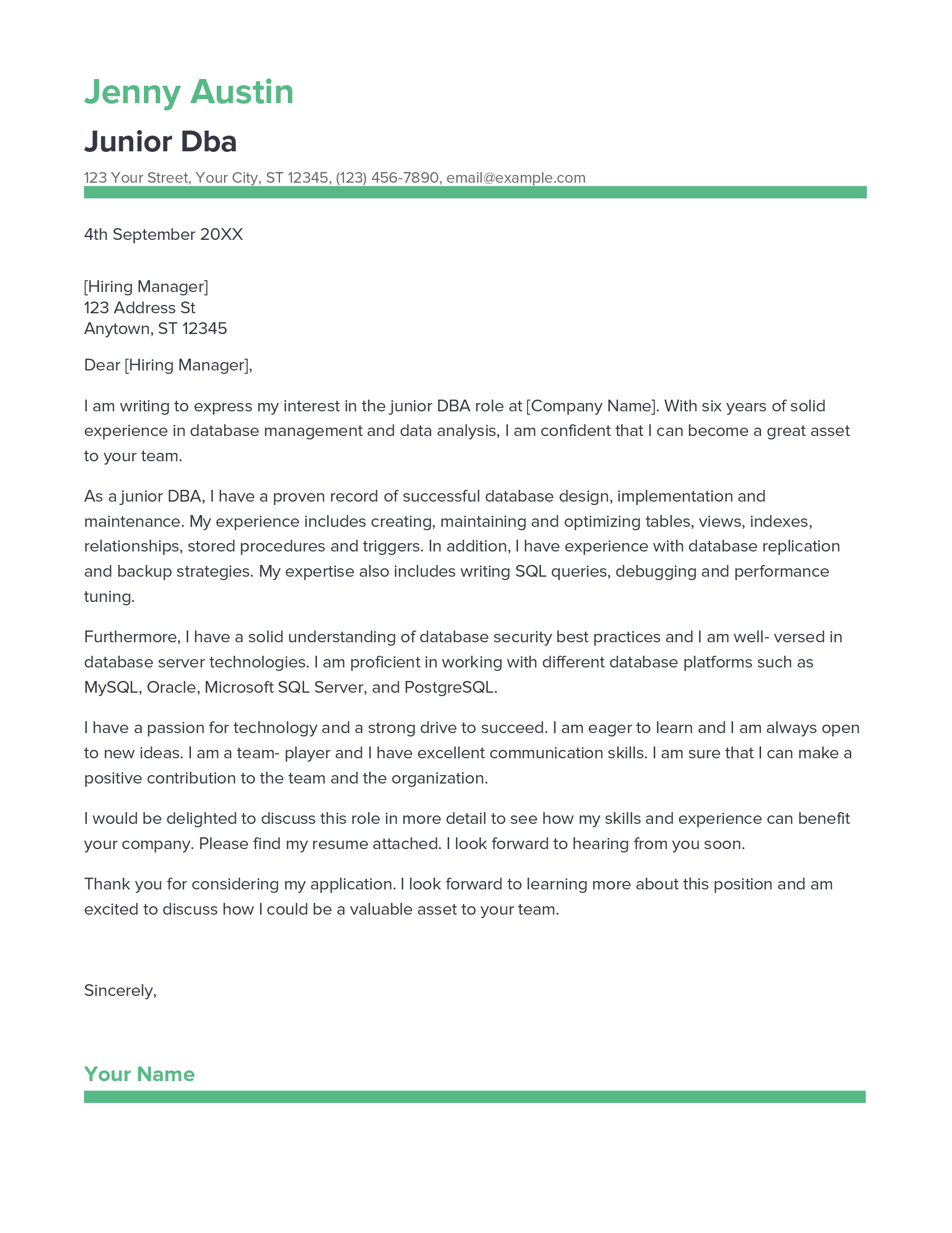 account assistant cover letter sample