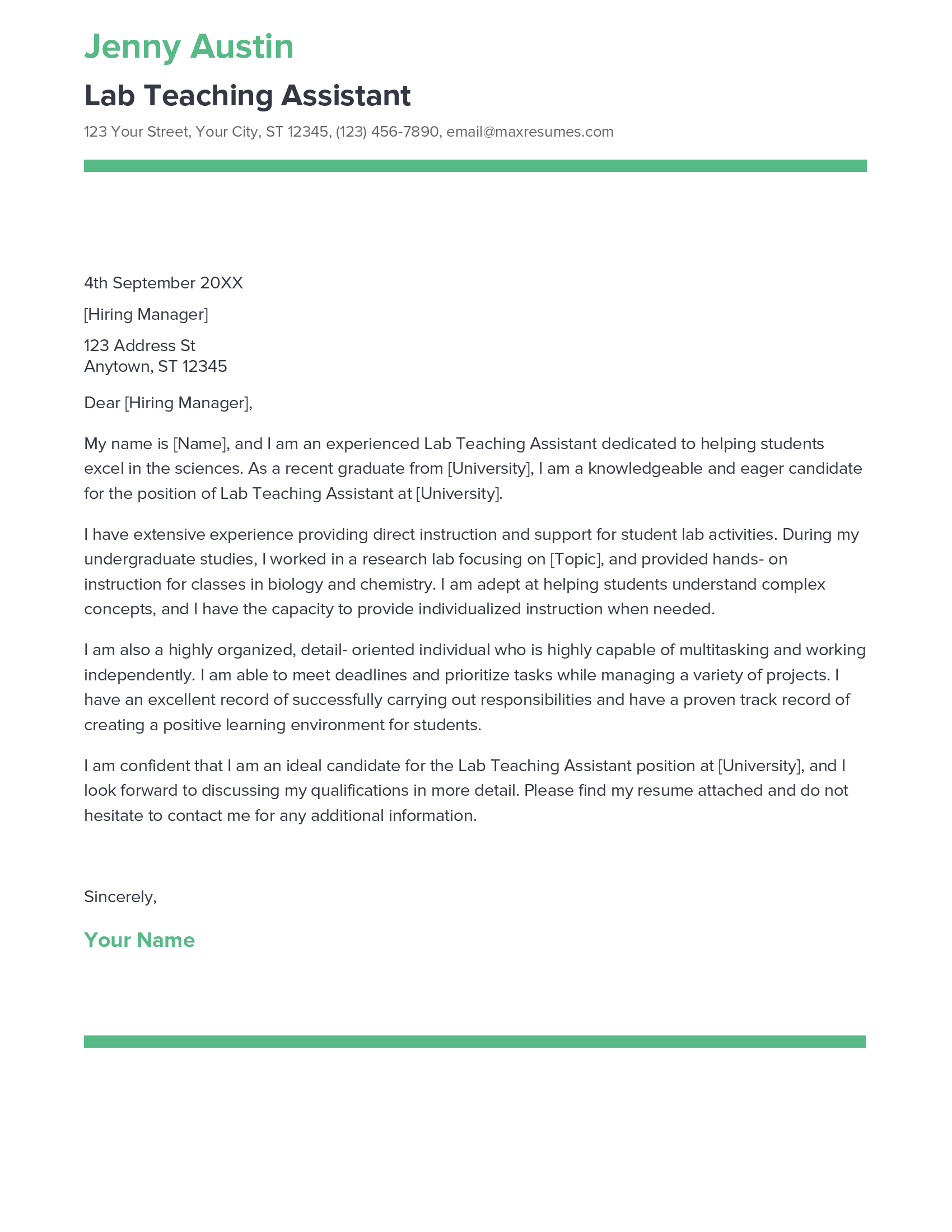 account assistant cover letter sample