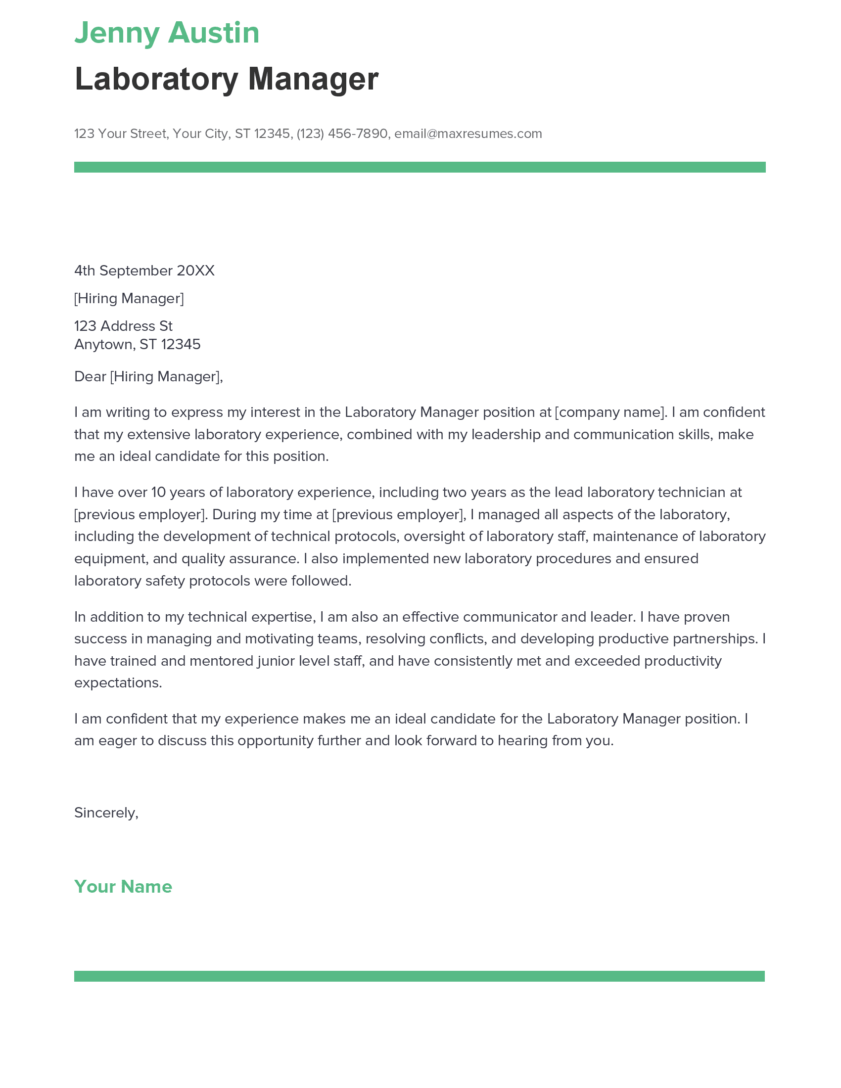 account assistant cover letter sample