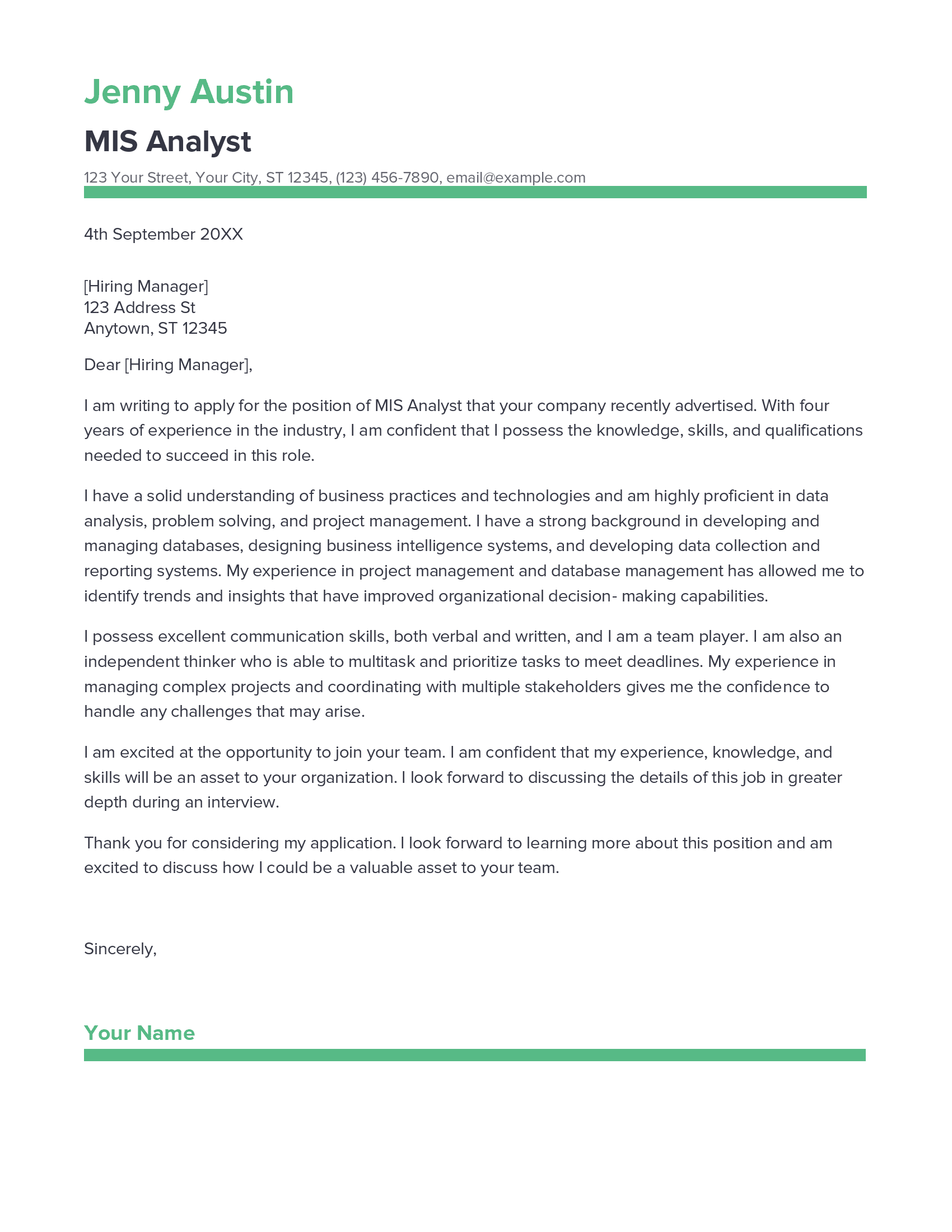 account assistant cover letter sample
