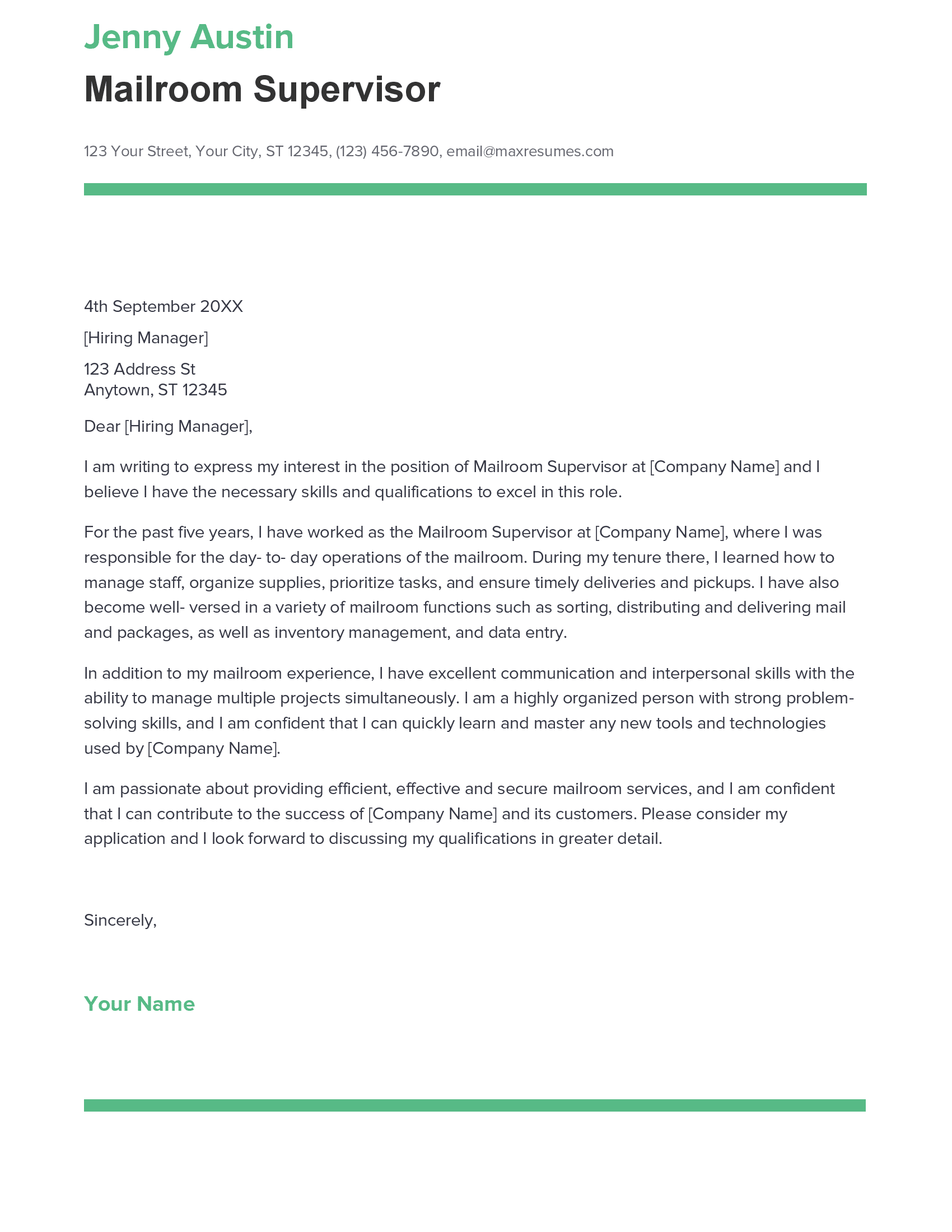 account assistant cover letter sample