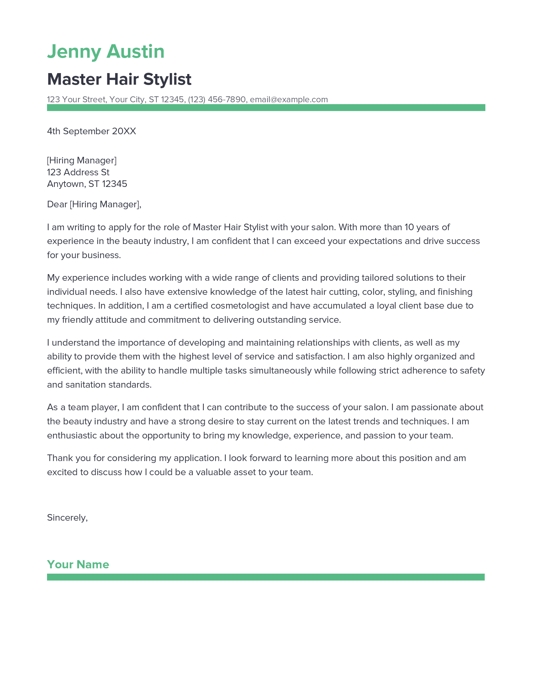 account assistant cover letter sample