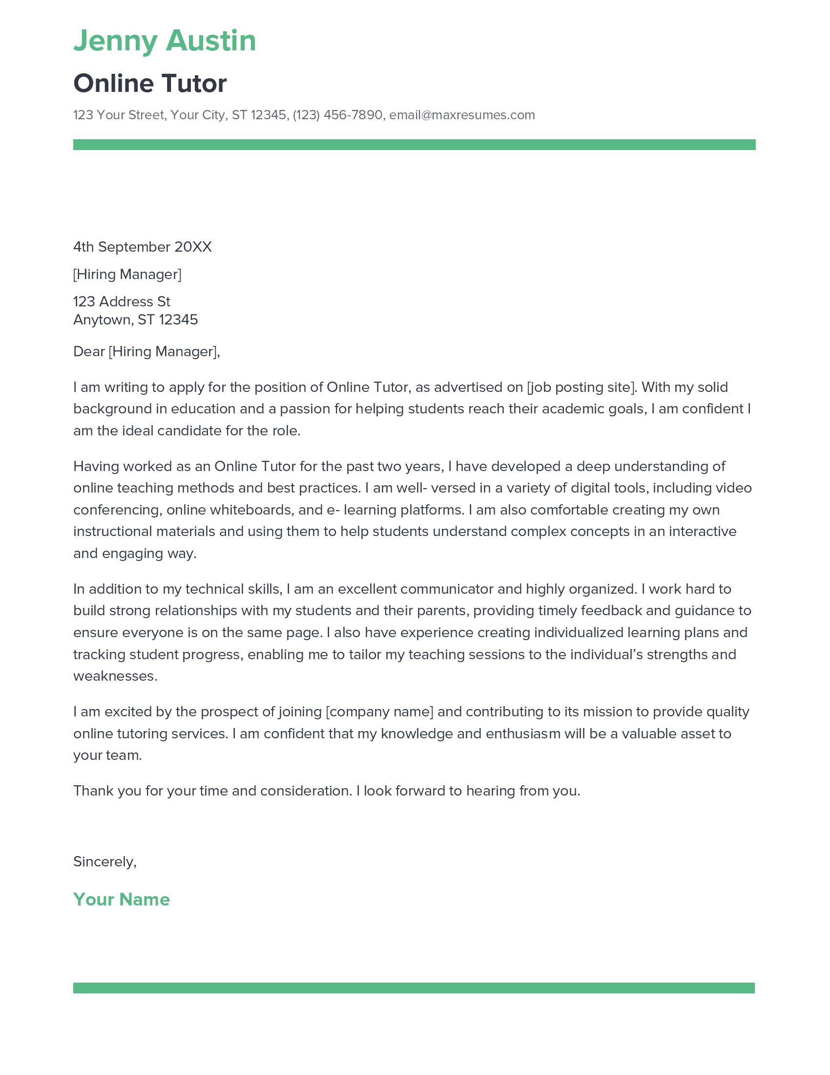 account assistant cover letter sample