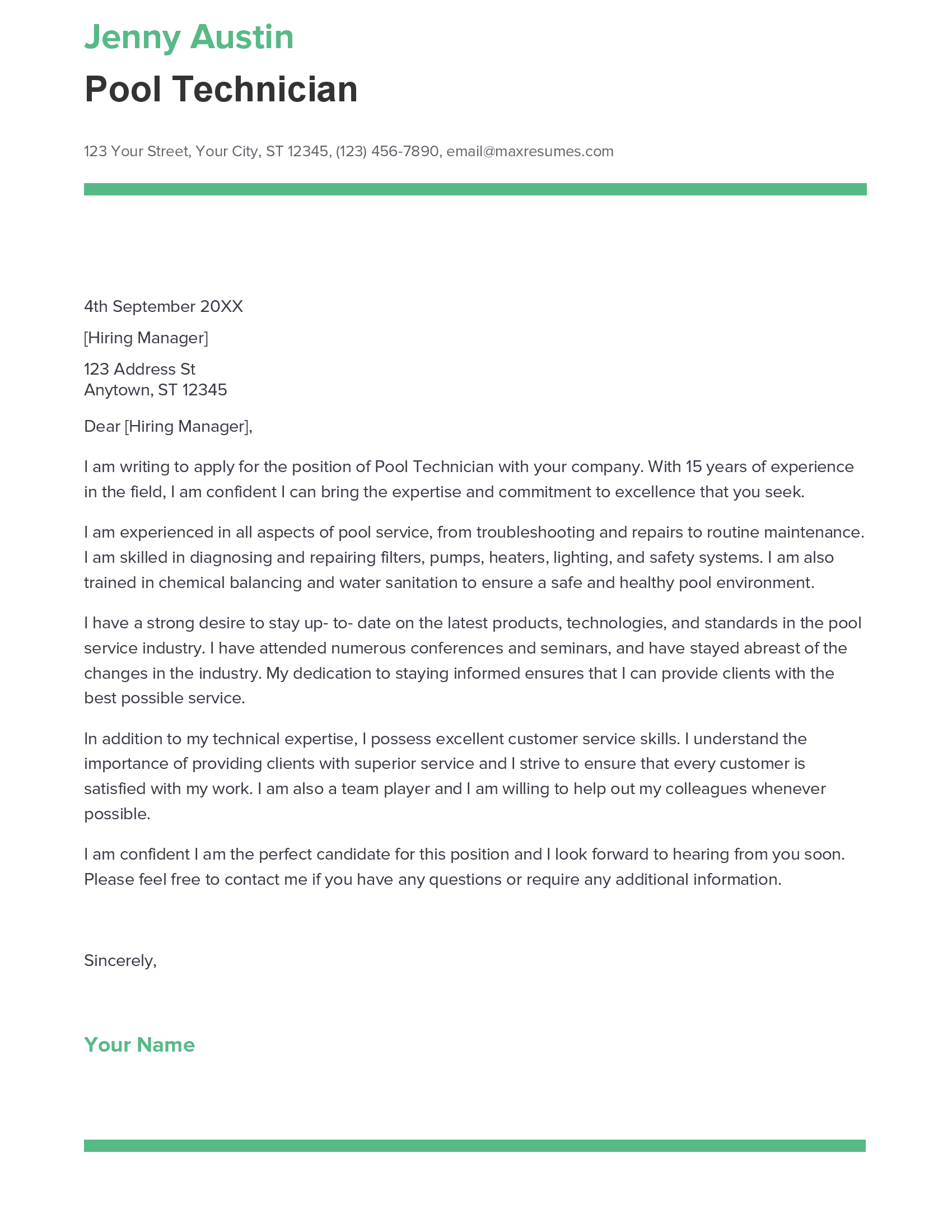 account assistant cover letter sample
