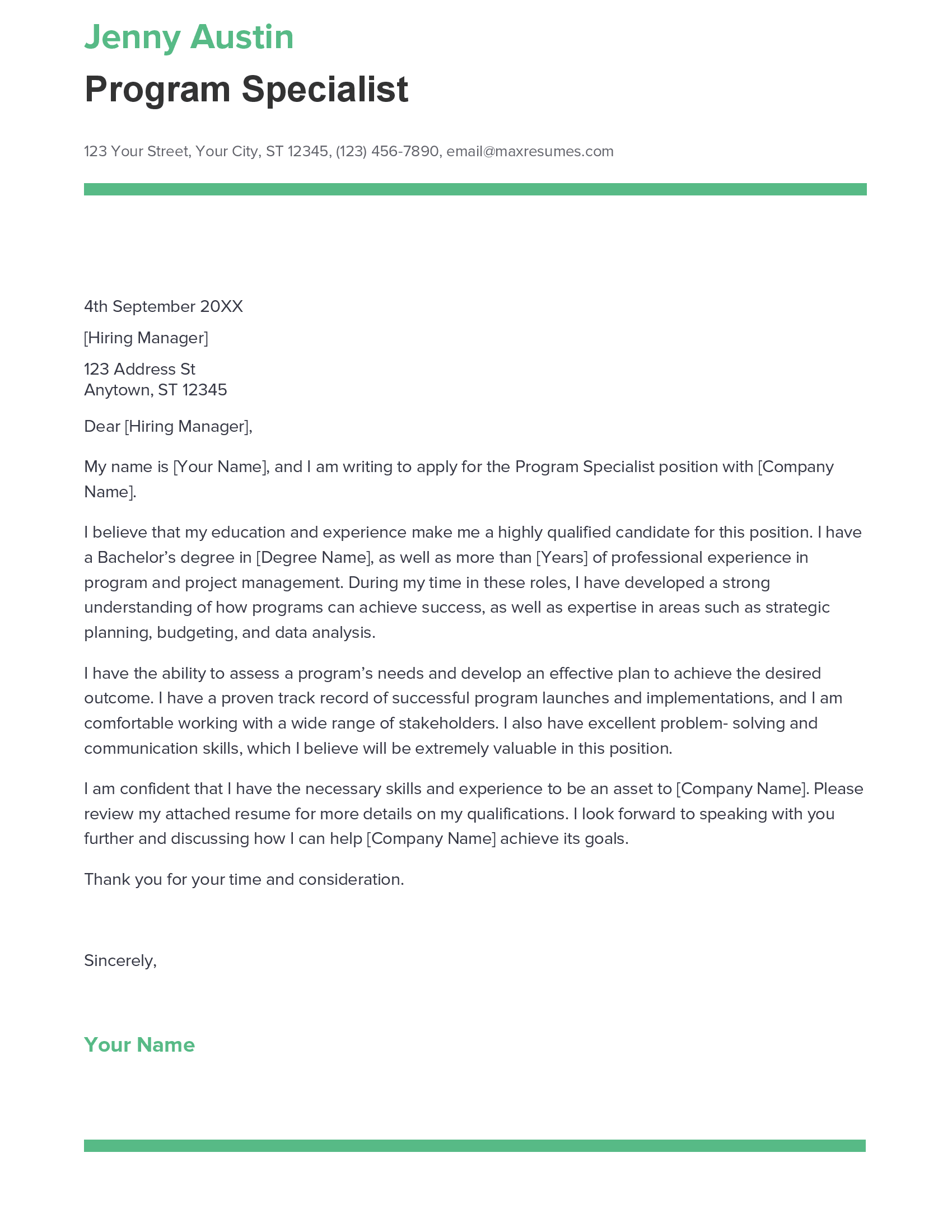 account assistant cover letter sample
