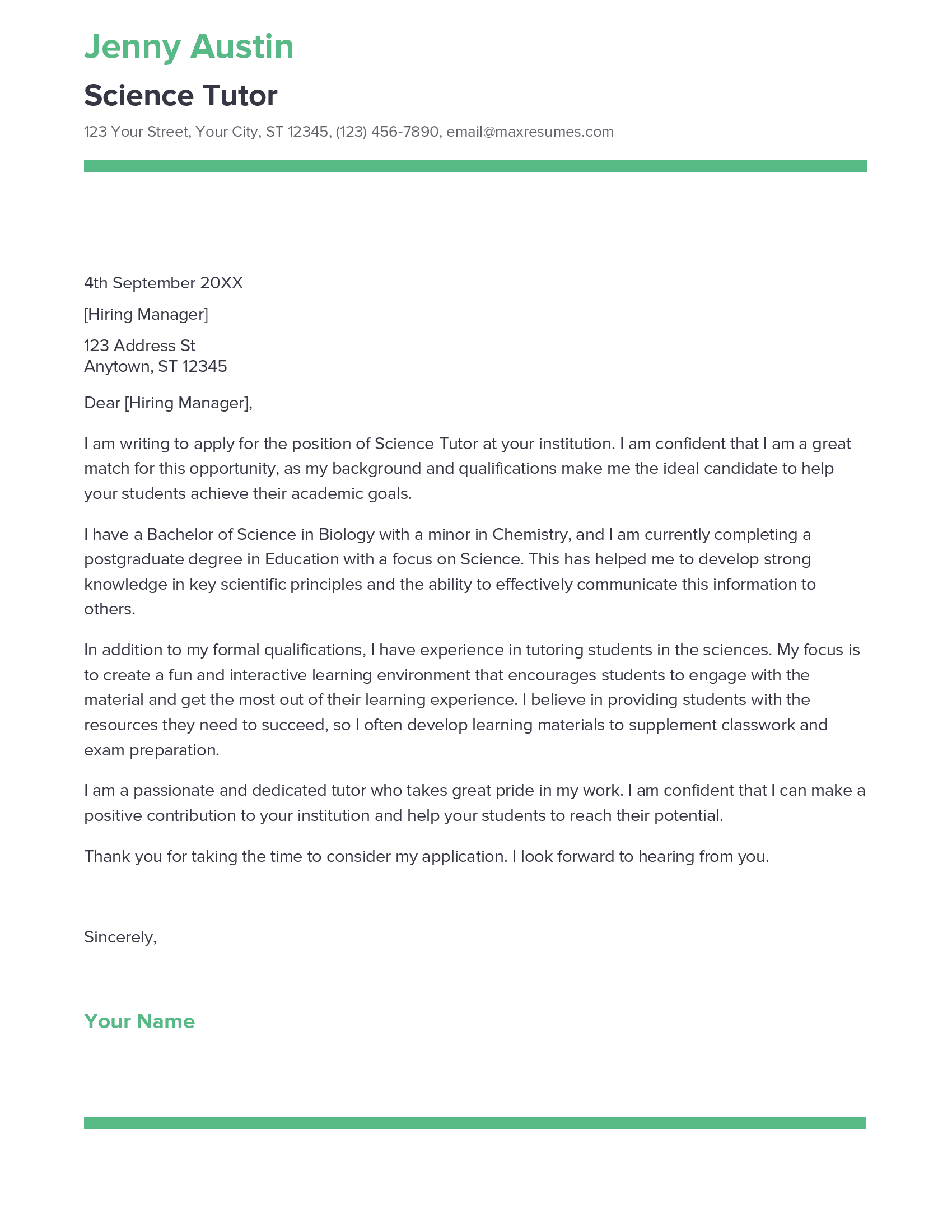 account assistant cover letter sample