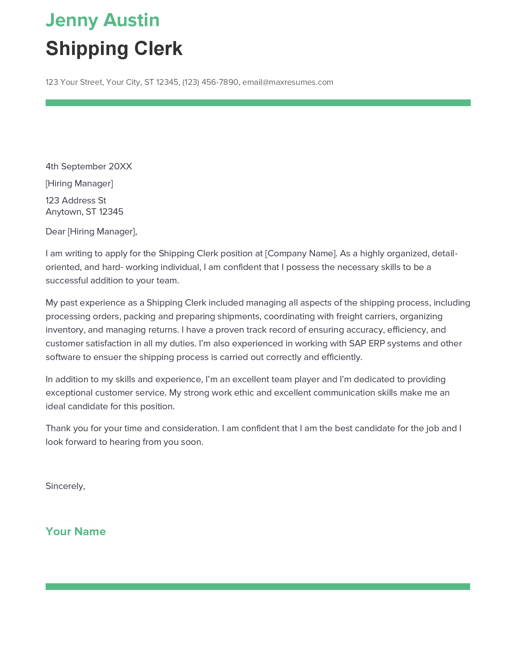 account assistant cover letter sample