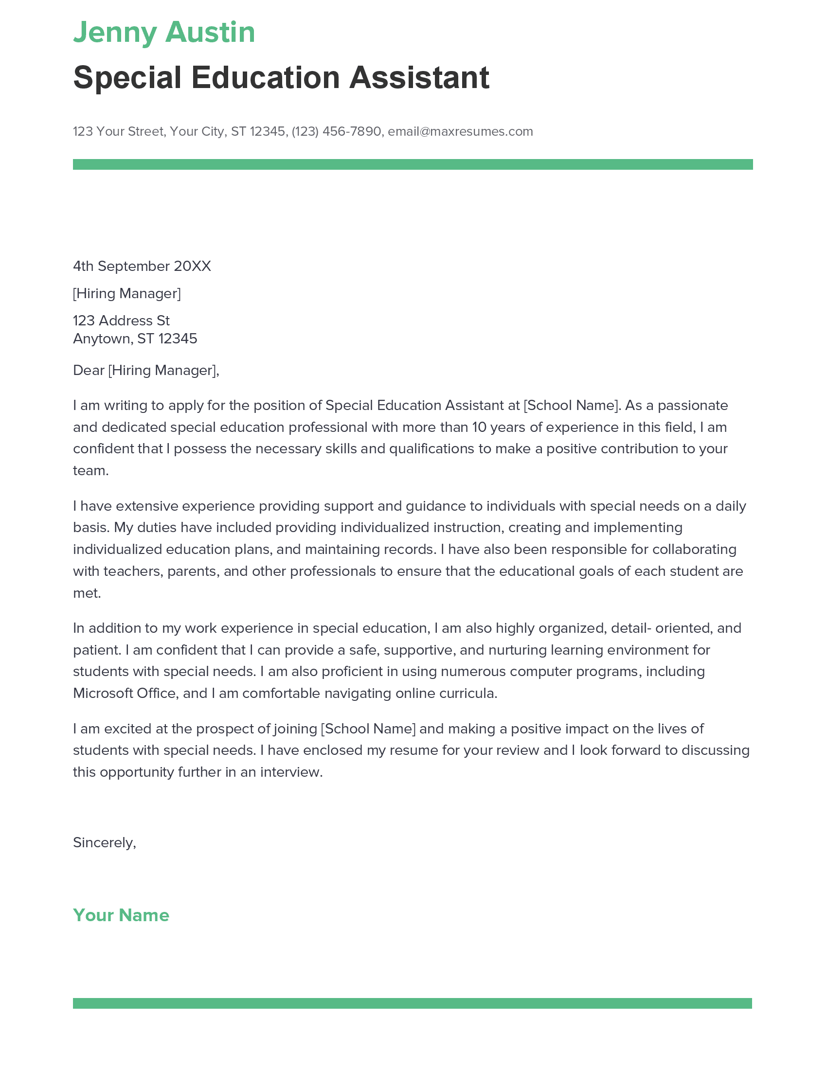 account assistant cover letter sample