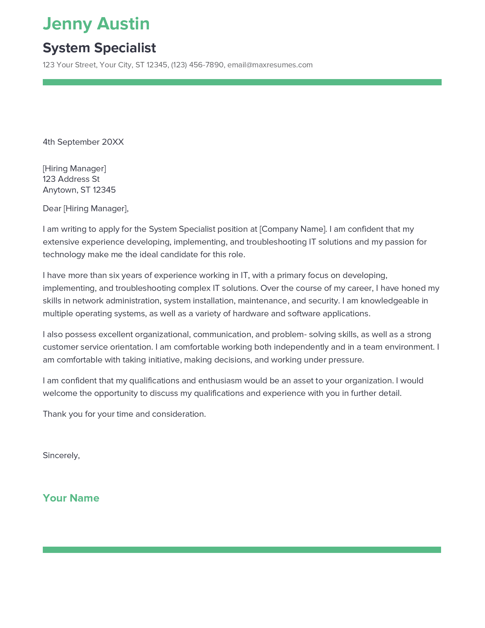 account assistant cover letter sample