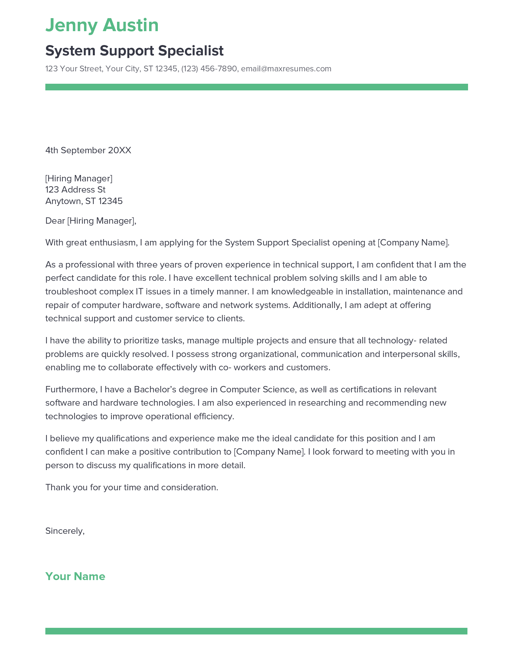 account assistant cover letter sample