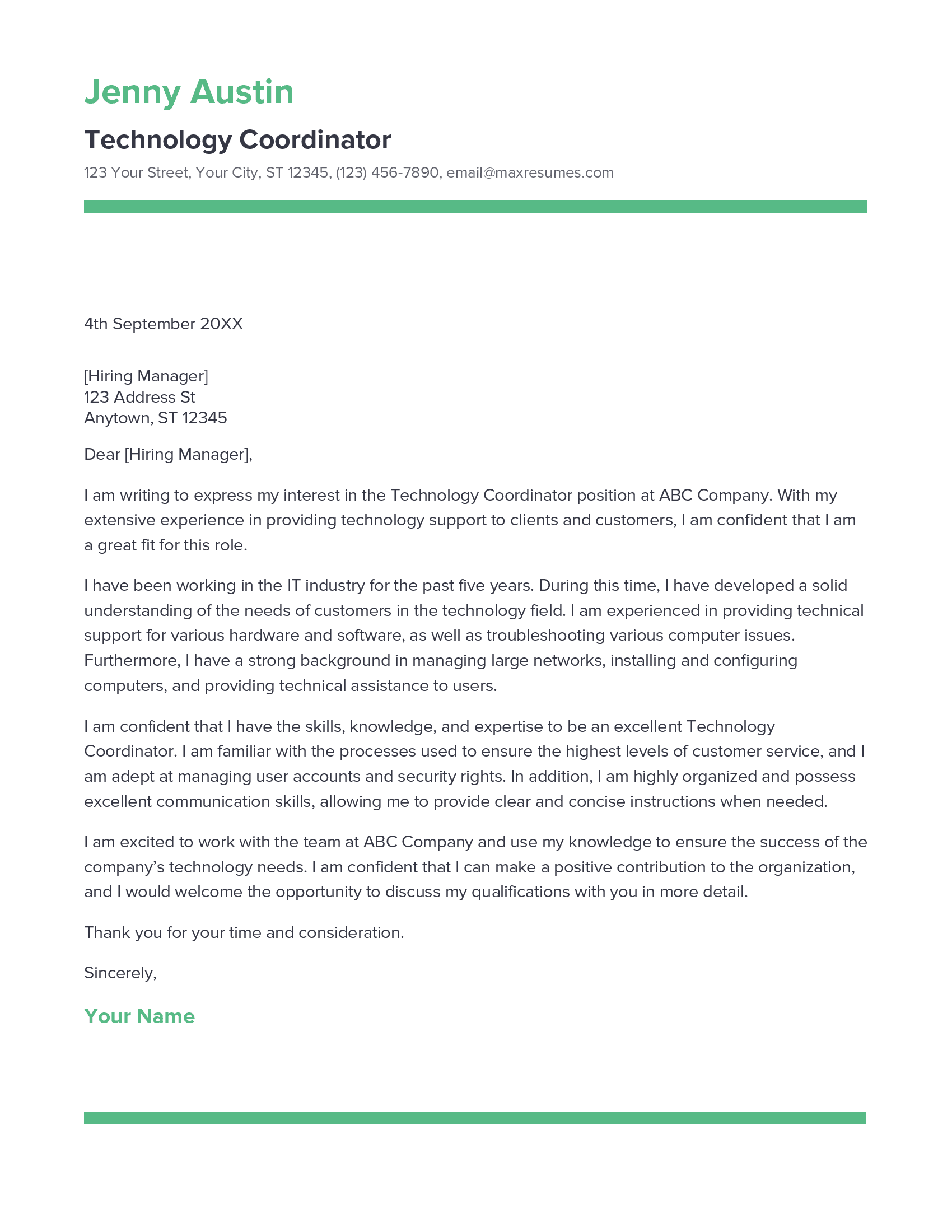 account assistant cover letter sample