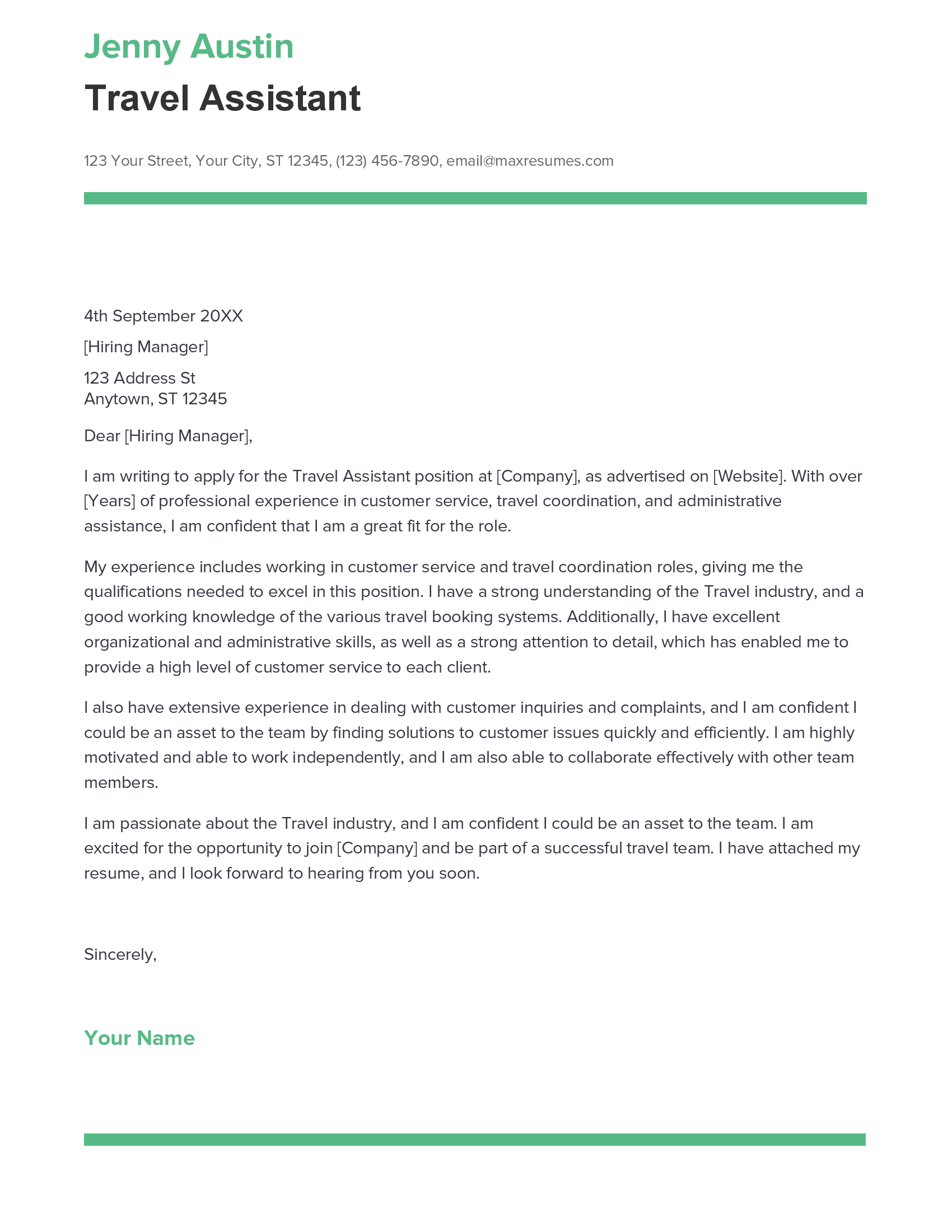 account assistant cover letter sample
