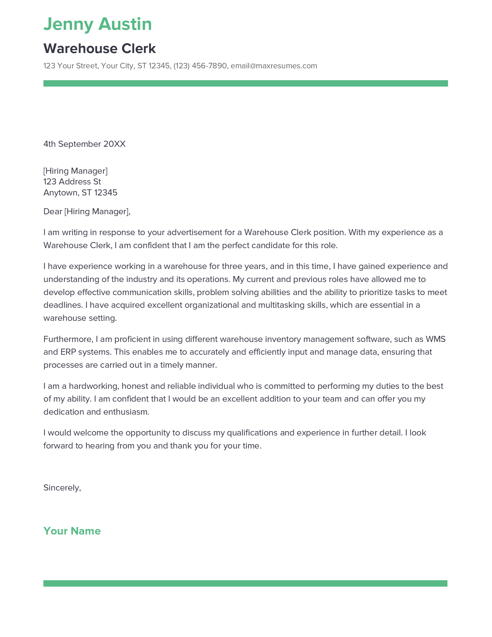 account assistant cover letter sample