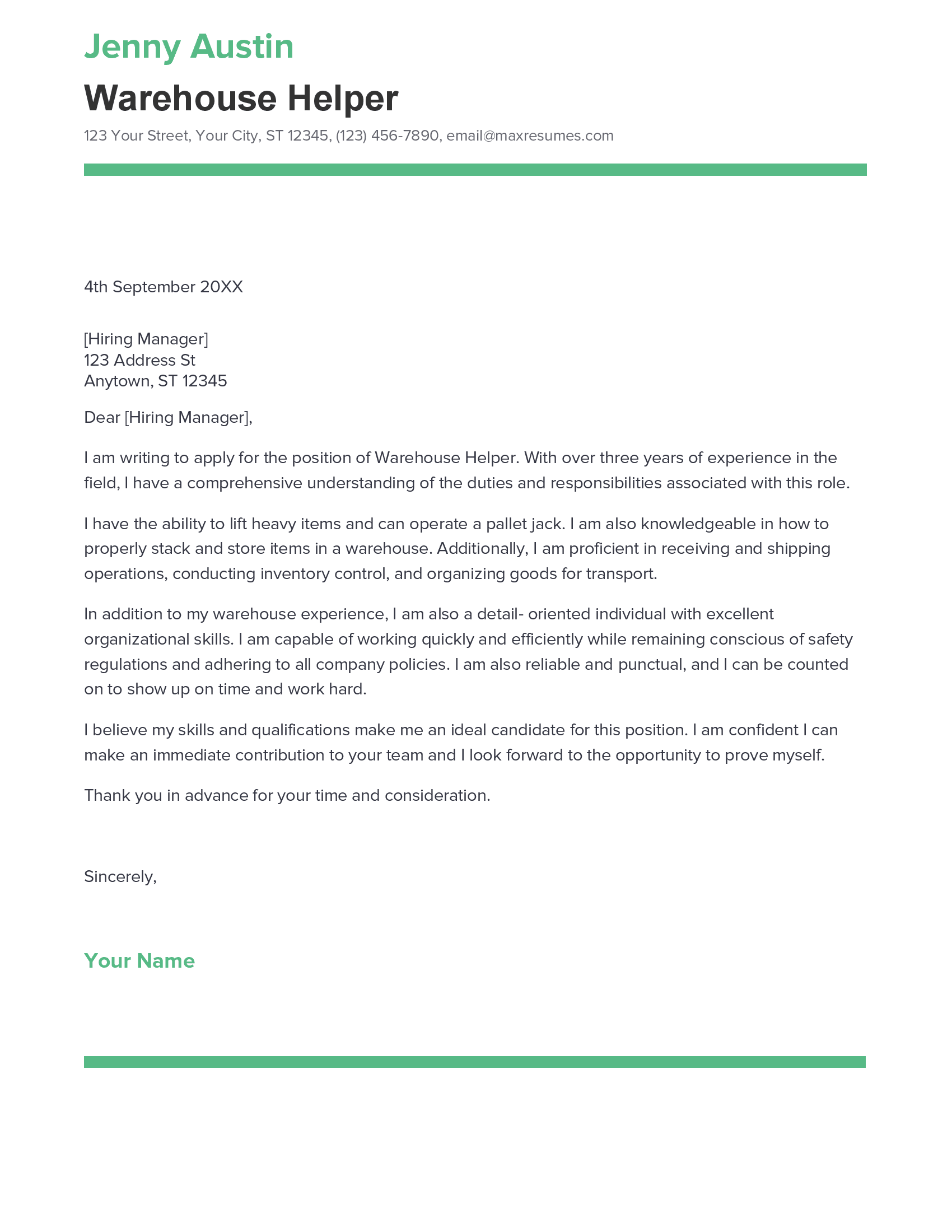 account assistant cover letter sample