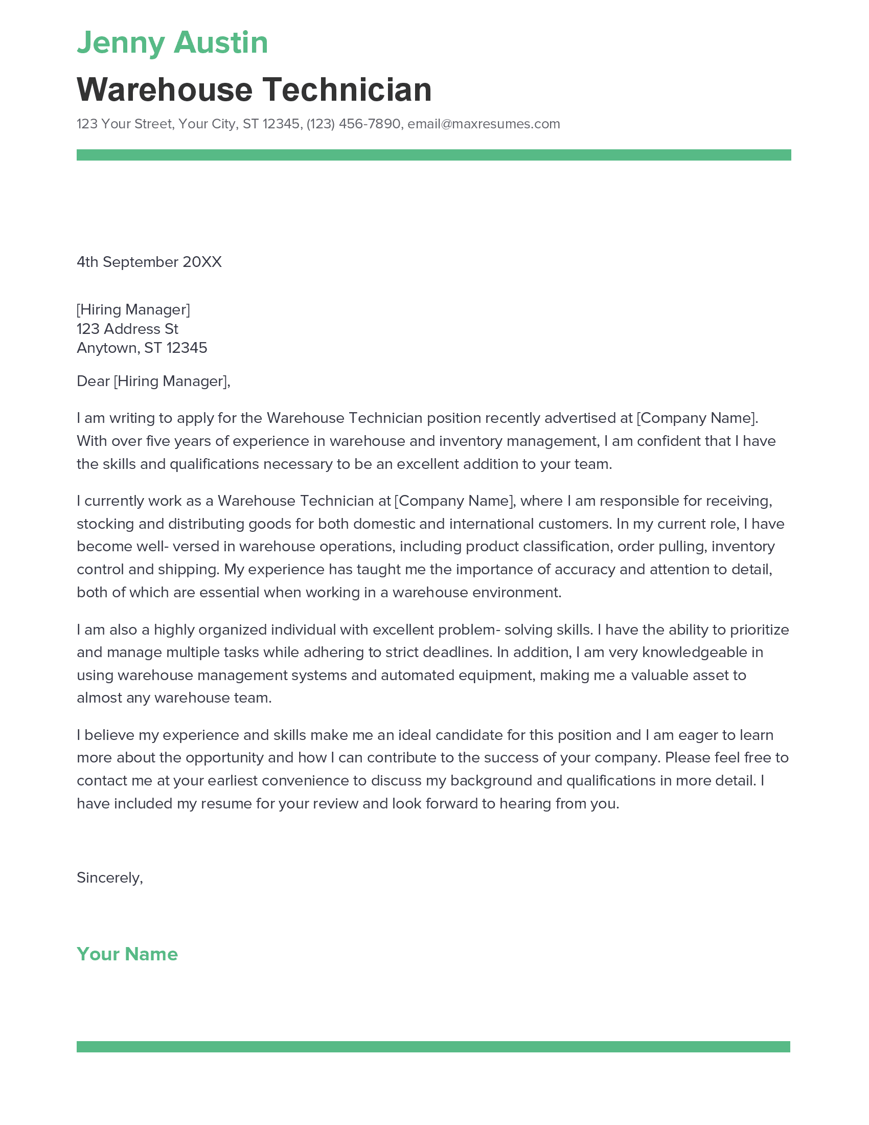 account assistant cover letter sample