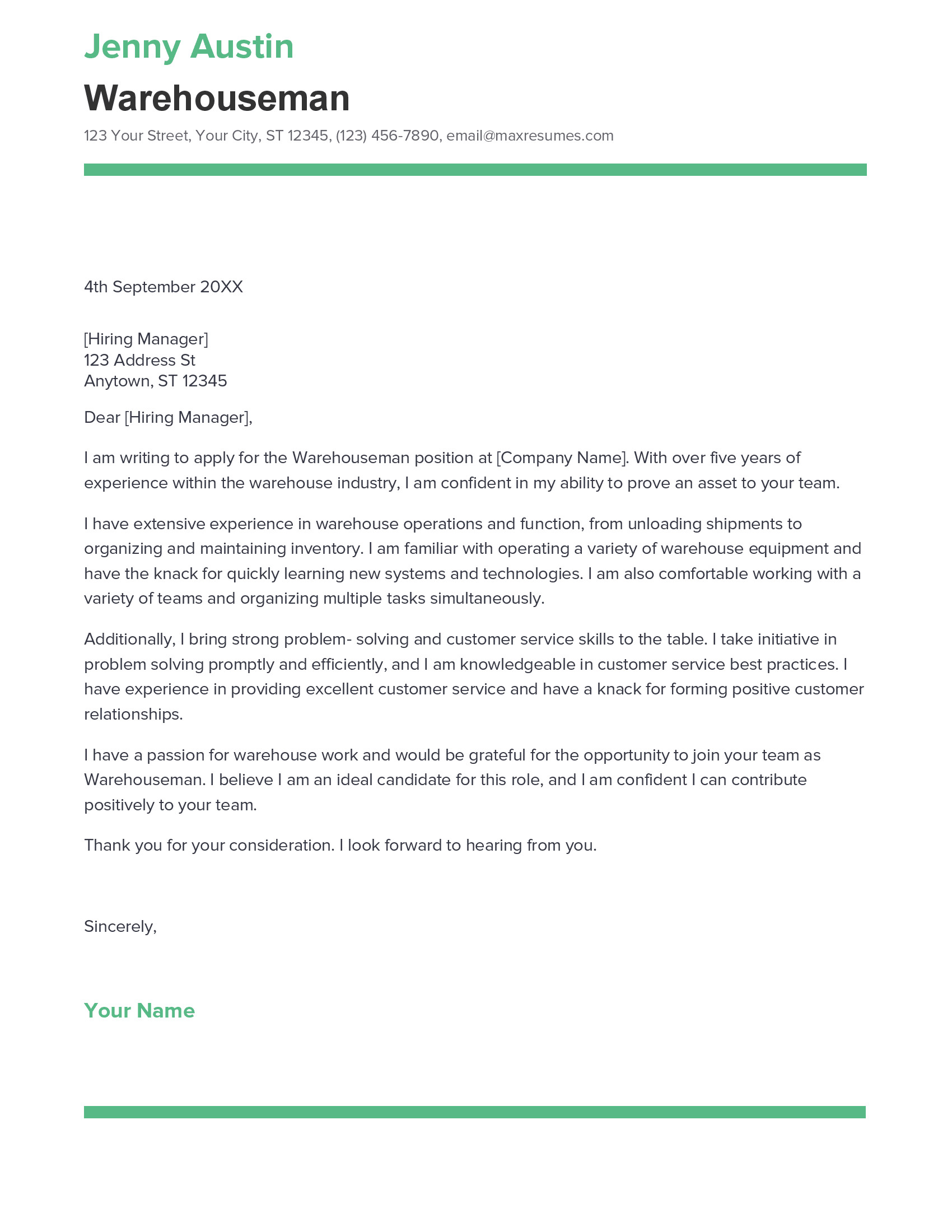 account assistant cover letter sample