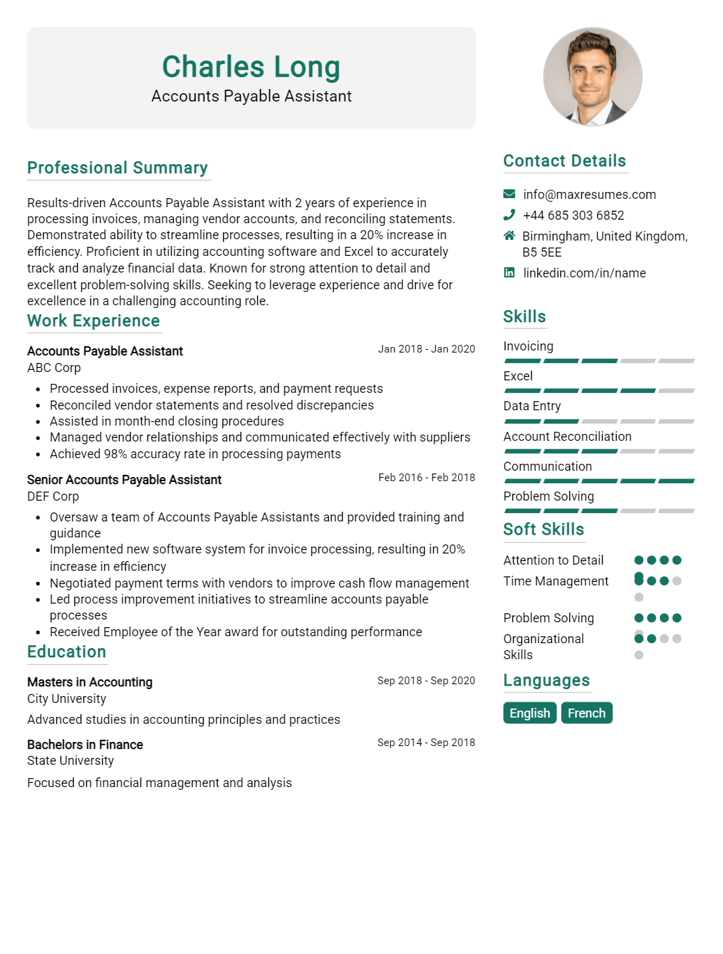 accounts-payable-assistant-resume-sample