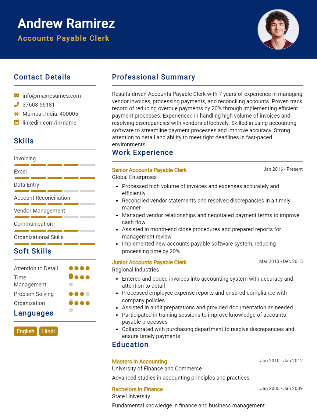 accounts-payable-clerk-resume-sample