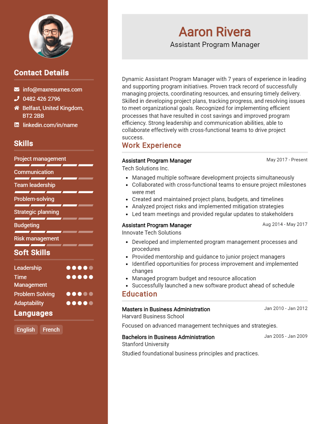 assistant-program-manager-resume-sample