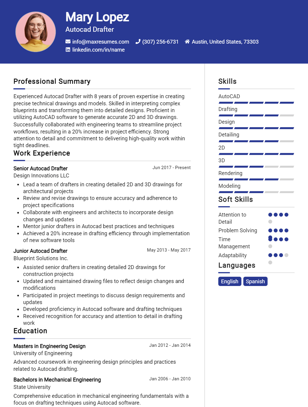 autocad-drafter-resume-sample